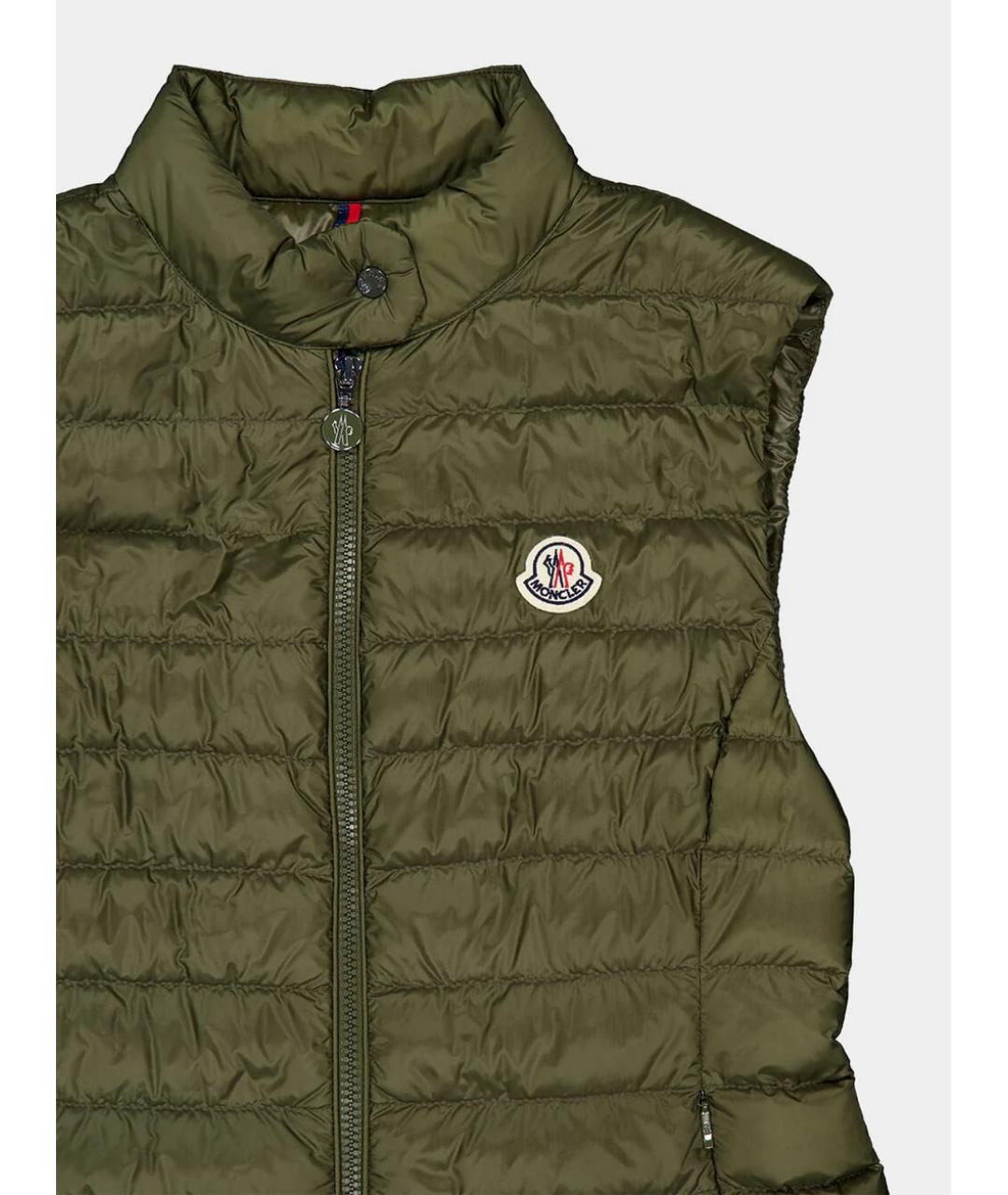 MONCLER Зеленый полиамидовый жилет, фото 3