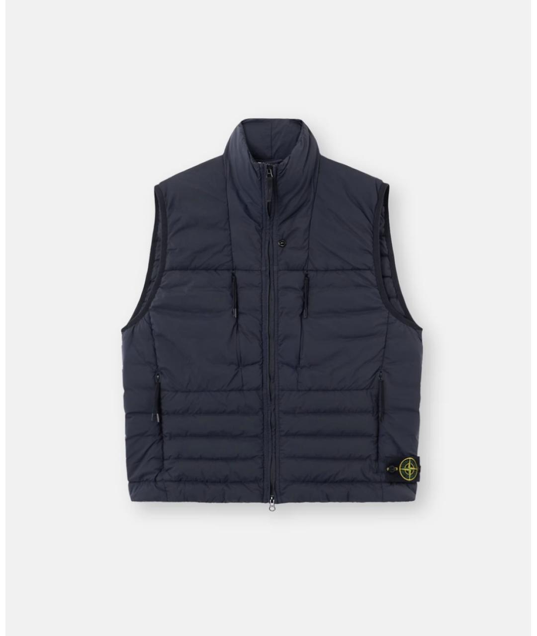 STONE ISLAND Синий полиамидовый жилет, фото 6