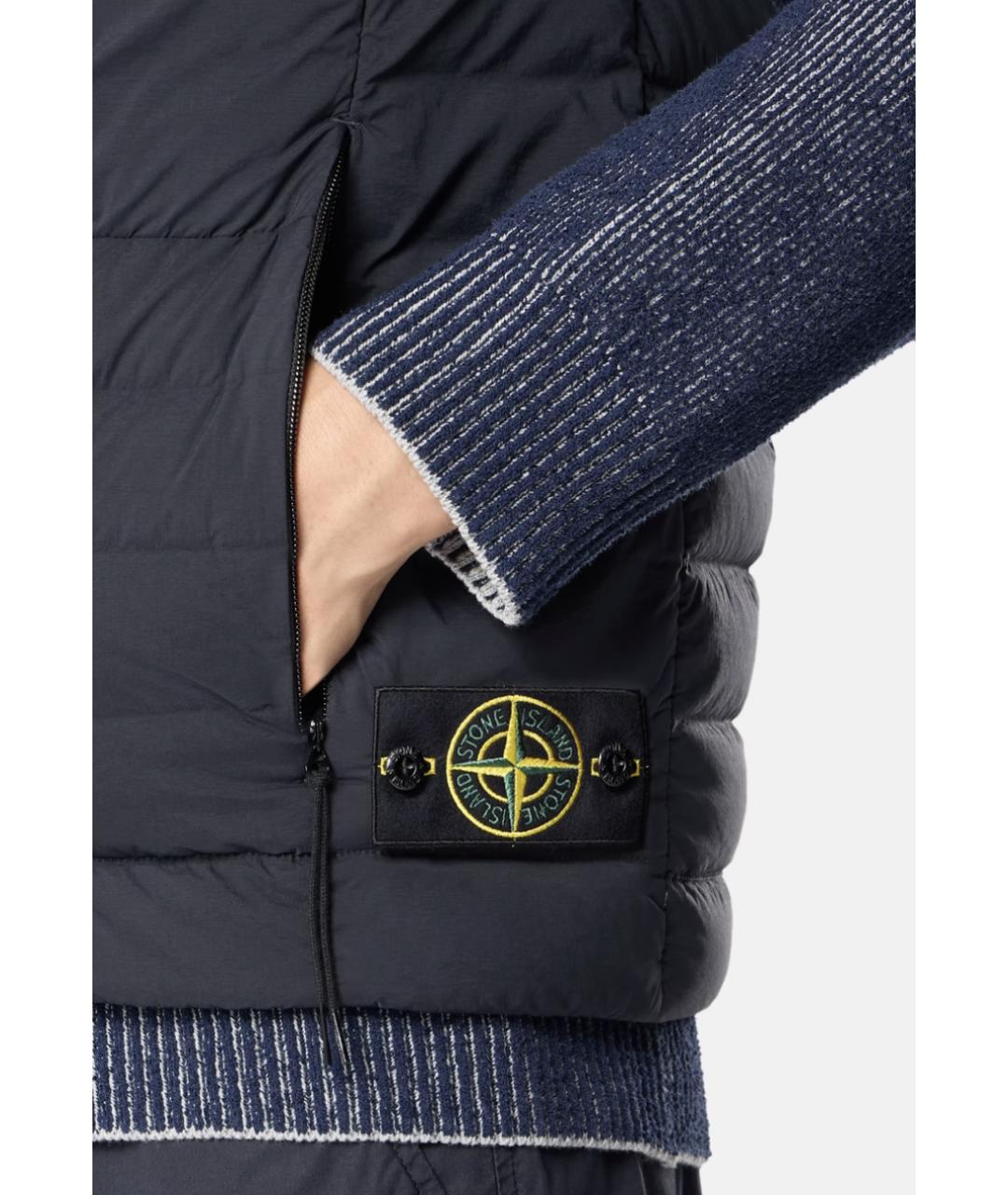 STONE ISLAND Синий полиамидовый жилет, фото 3