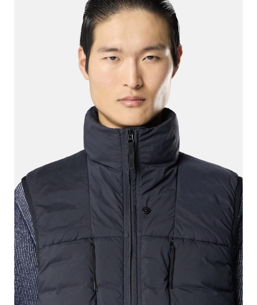 STONE ISLAND Синий полиамидовый жилет, фото 4