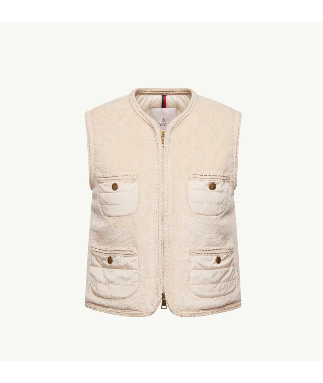 MONCLER Бежевый жилет, фото 6