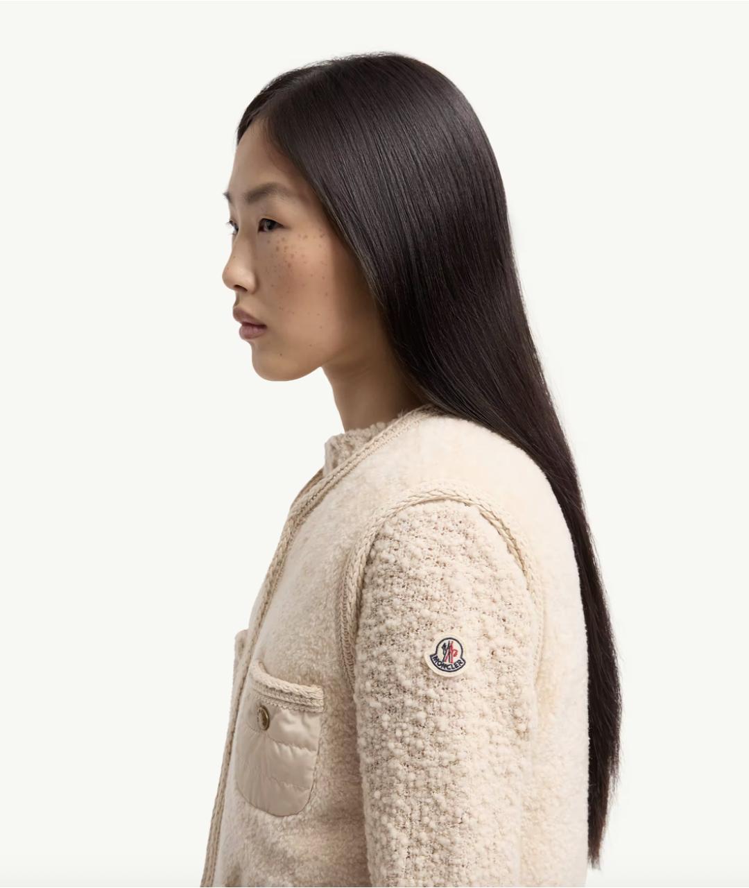 MONCLER Бежевый жилет, фото 3