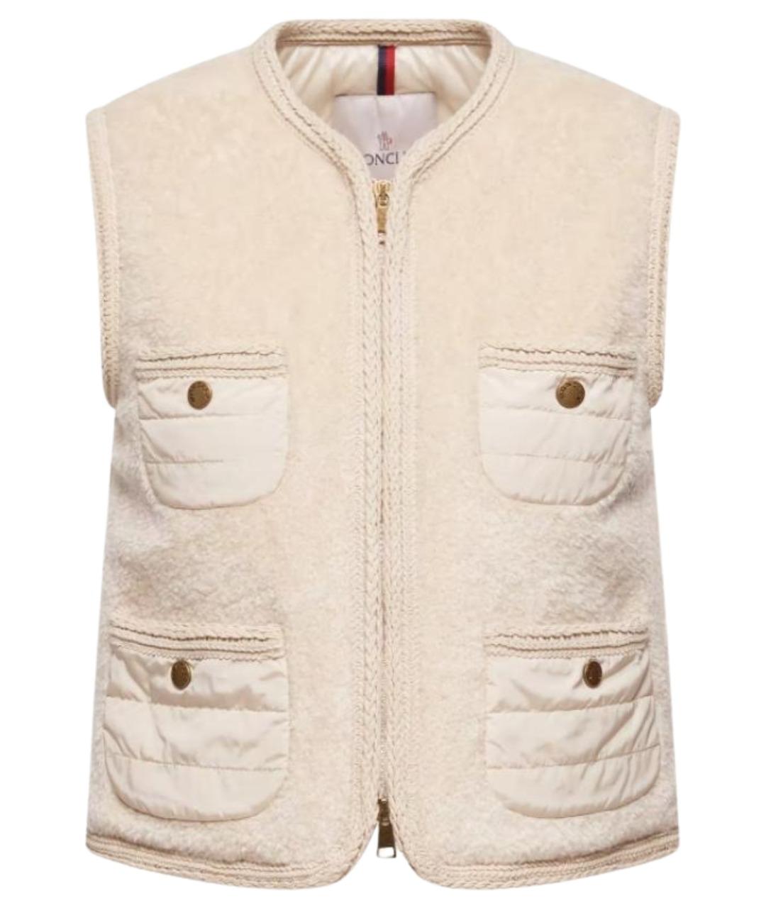 MONCLER Бежевый жилет, фото 1