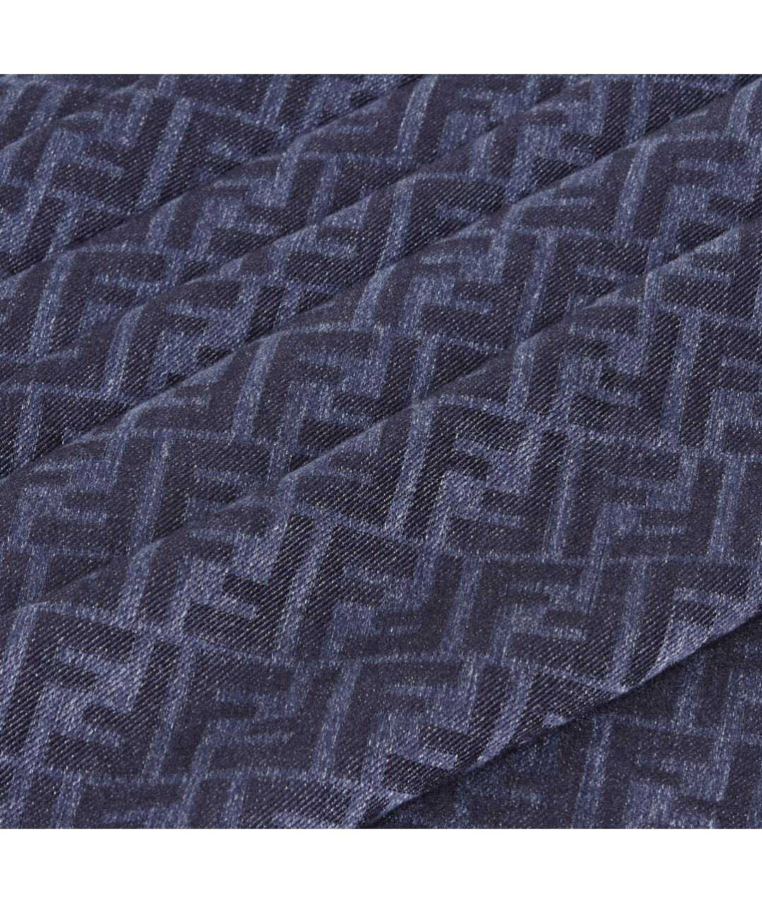 FENDI Синий шарф, фото 3