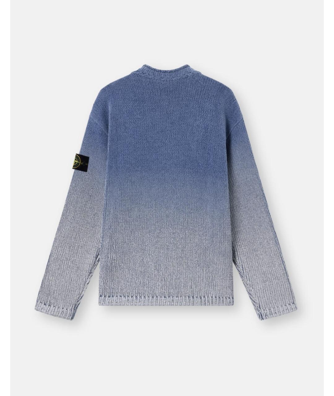 STONE ISLAND Синий хлопковый джемпер / свитер, фото 6