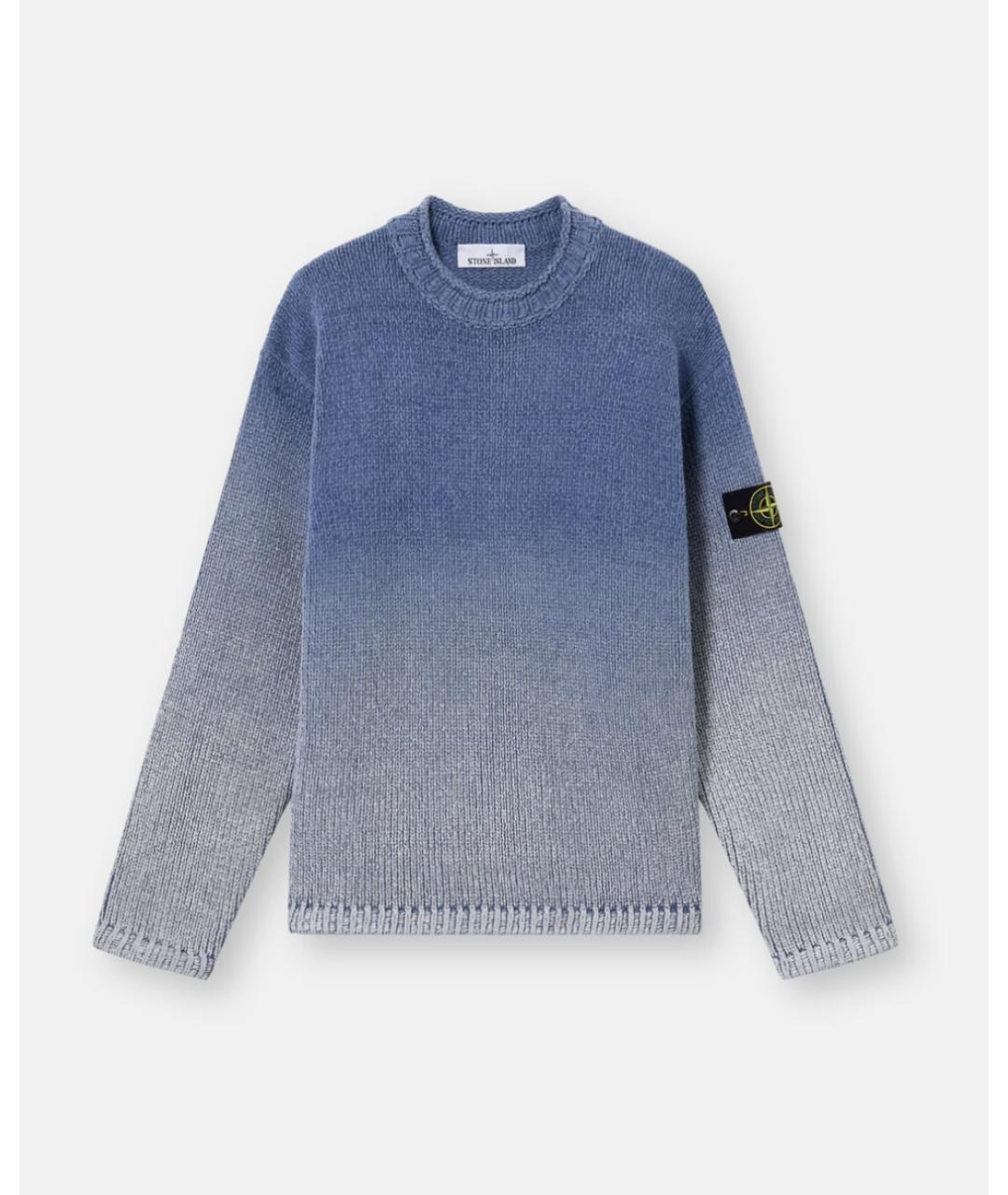 STONE ISLAND Синий хлопковый джемпер / свитер, фото 7