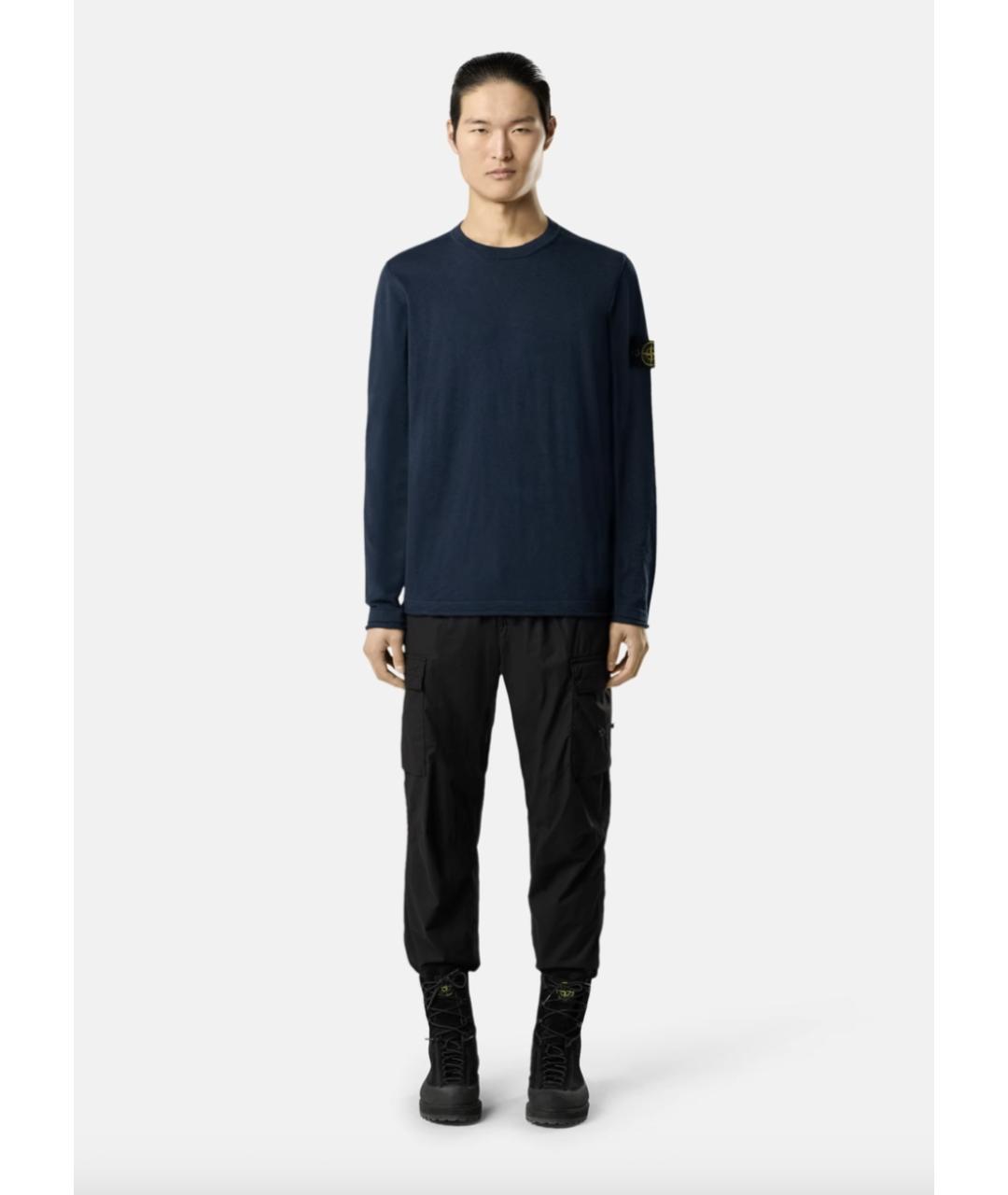 STONE ISLAND Темно-синий джемпер / свитер, фото 2