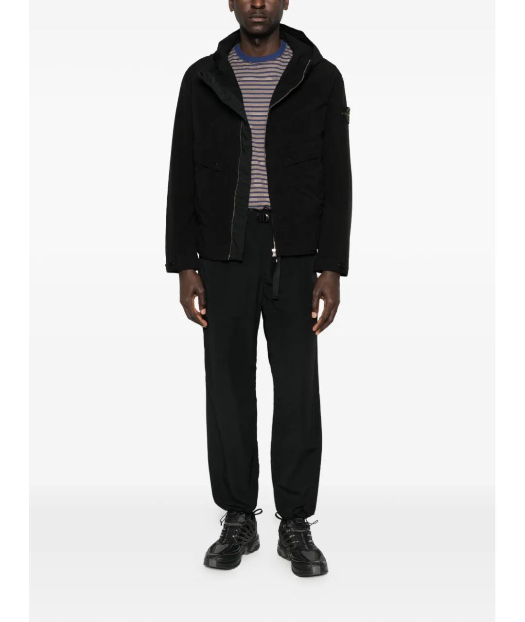 STONE ISLAND Черная полиэстеровая куртка, фото 3