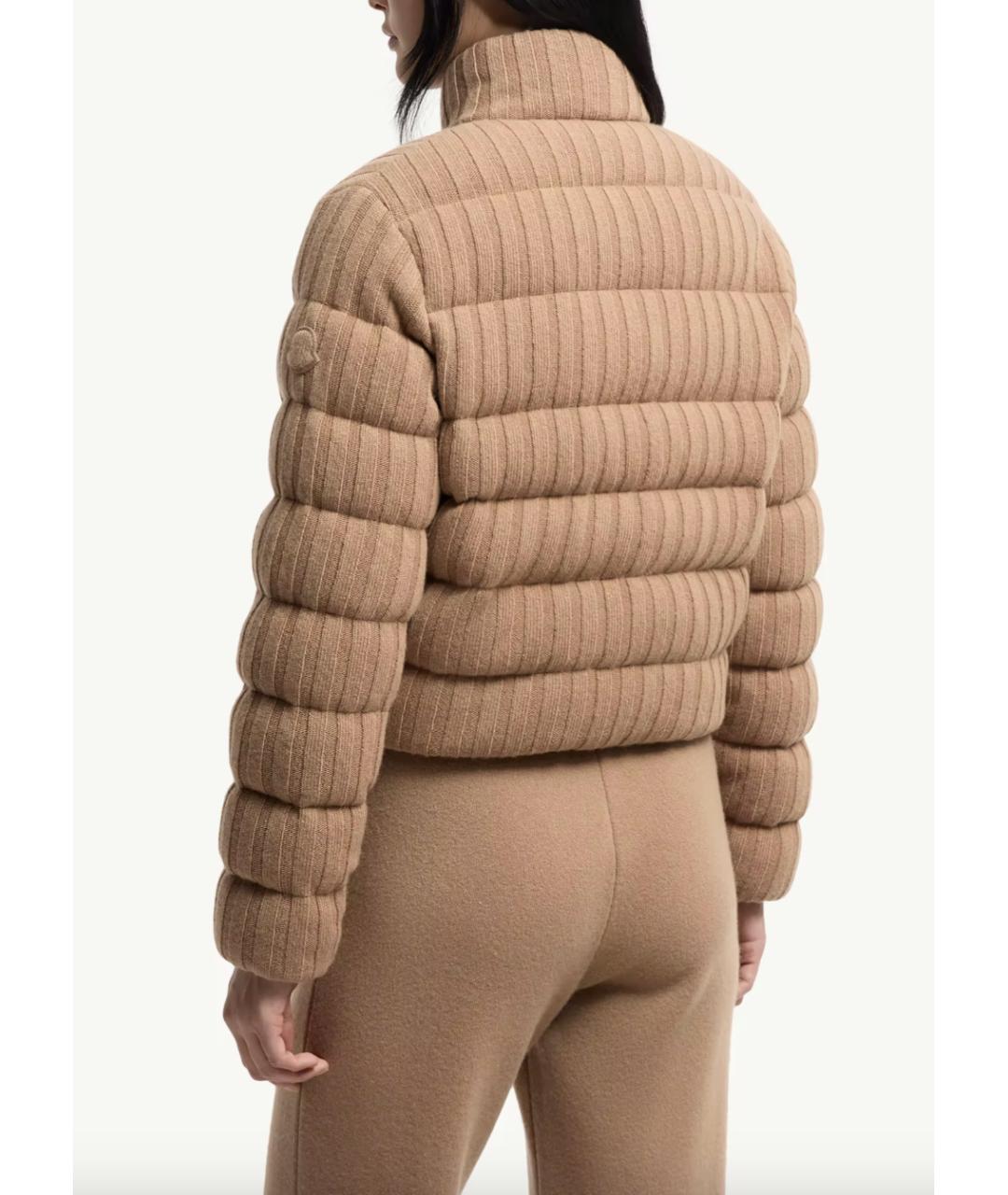 MONCLER Бежевый шерстяной пуховик, фото 3