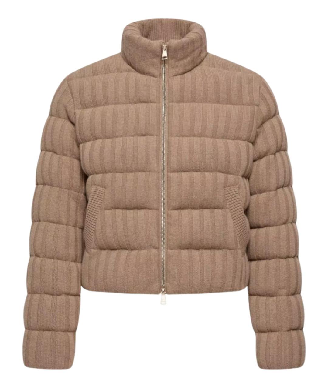 MONCLER Бежевый шерстяной пуховик, фото 1