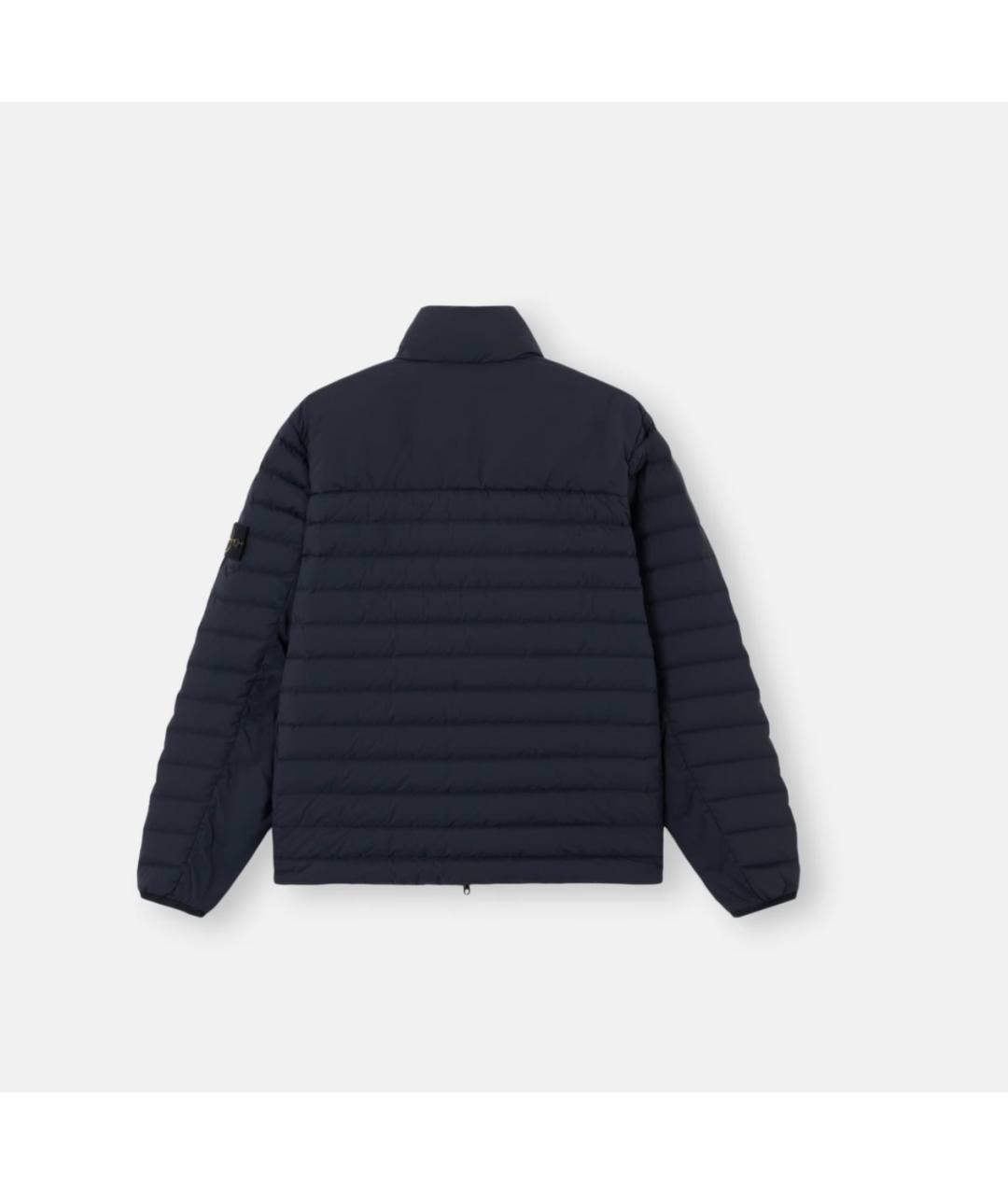 STONE ISLAND Темно-синий полиамидовый пуховик, фото 4