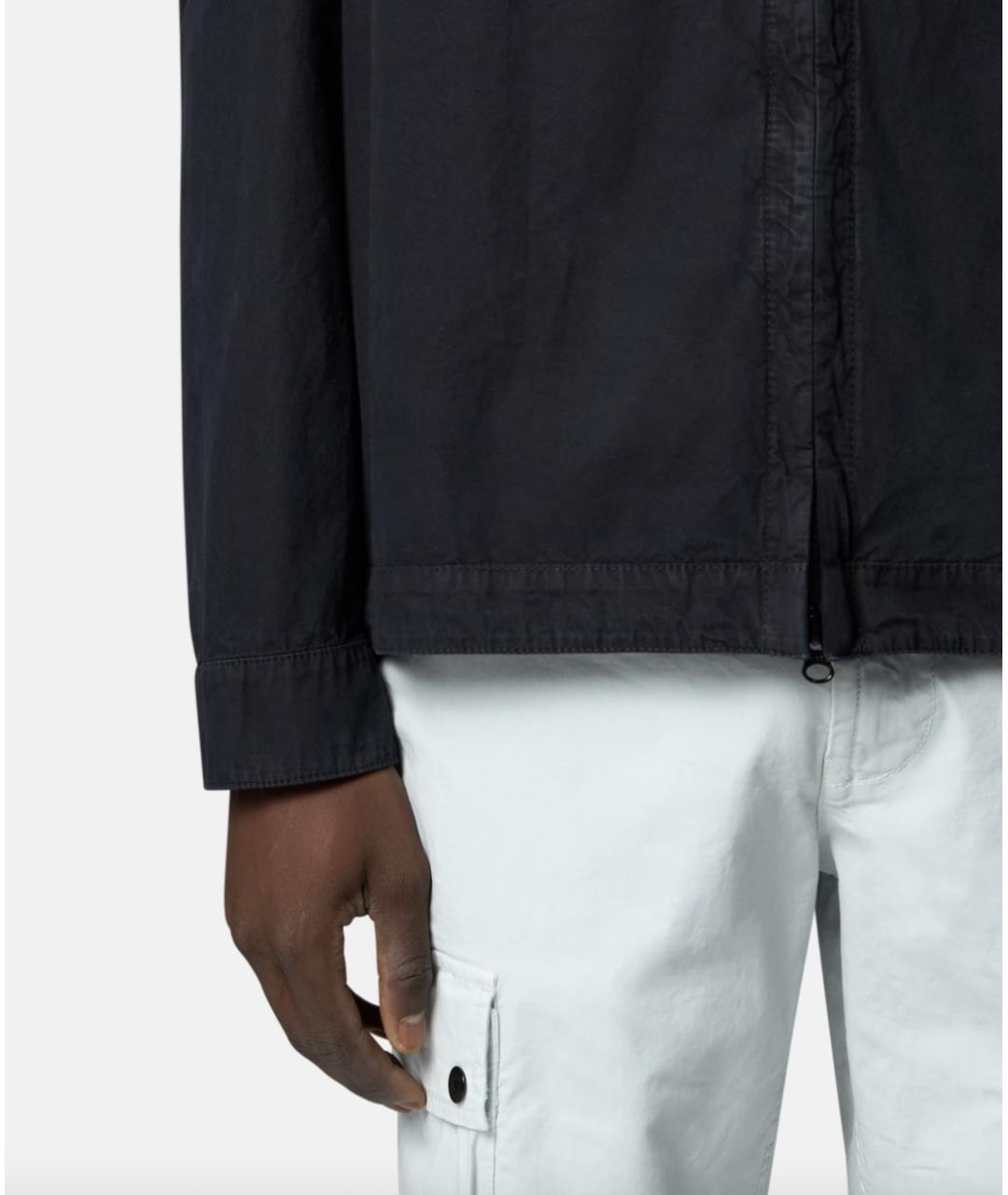 STONE ISLAND Темно-синяя хлопковая куртка, фото 5