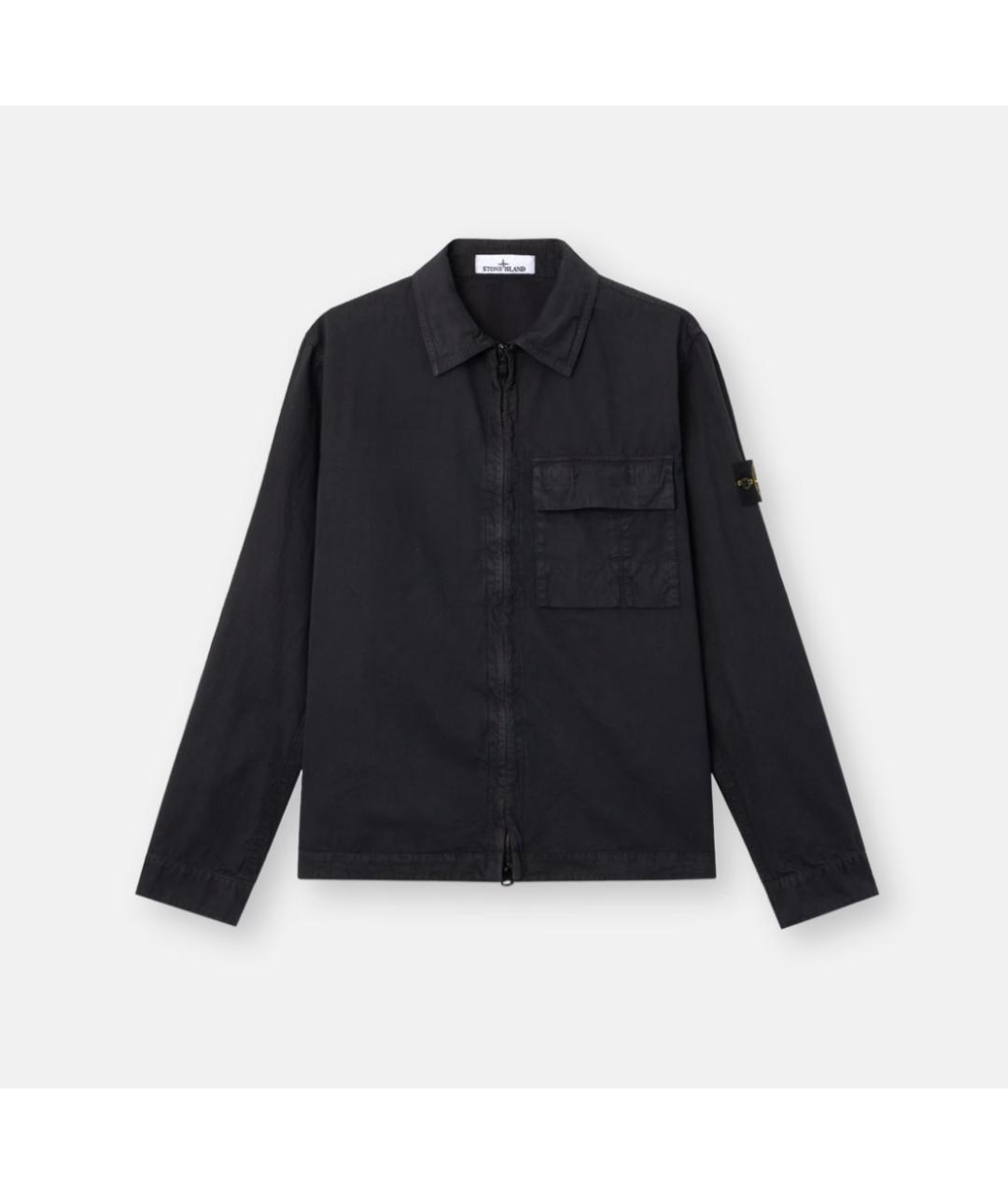 STONE ISLAND Темно-синяя хлопковая куртка, фото 7