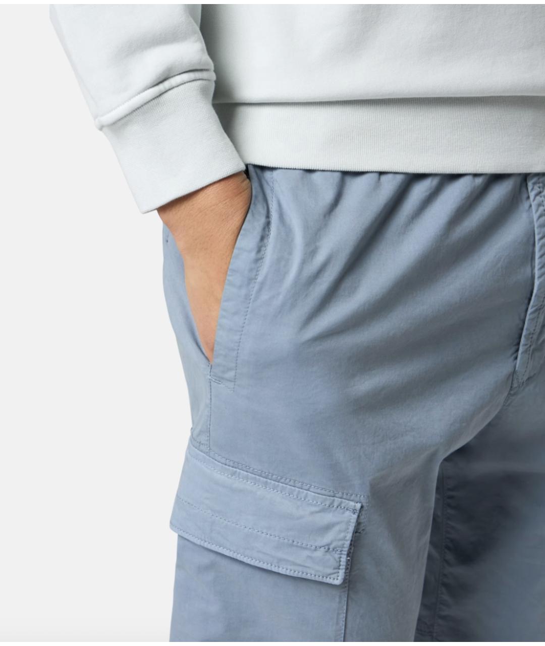 STONE ISLAND Синие хлопко-эластановые повседневные брюки, фото 5