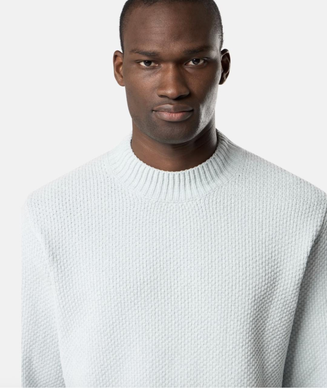 STONE ISLAND Голубой хлопковый джемпер / свитер, фото 4