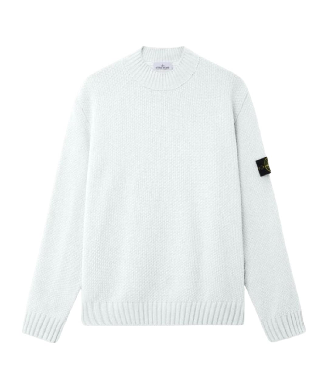 STONE ISLAND Голубой хлопковый джемпер / свитер, фото 1