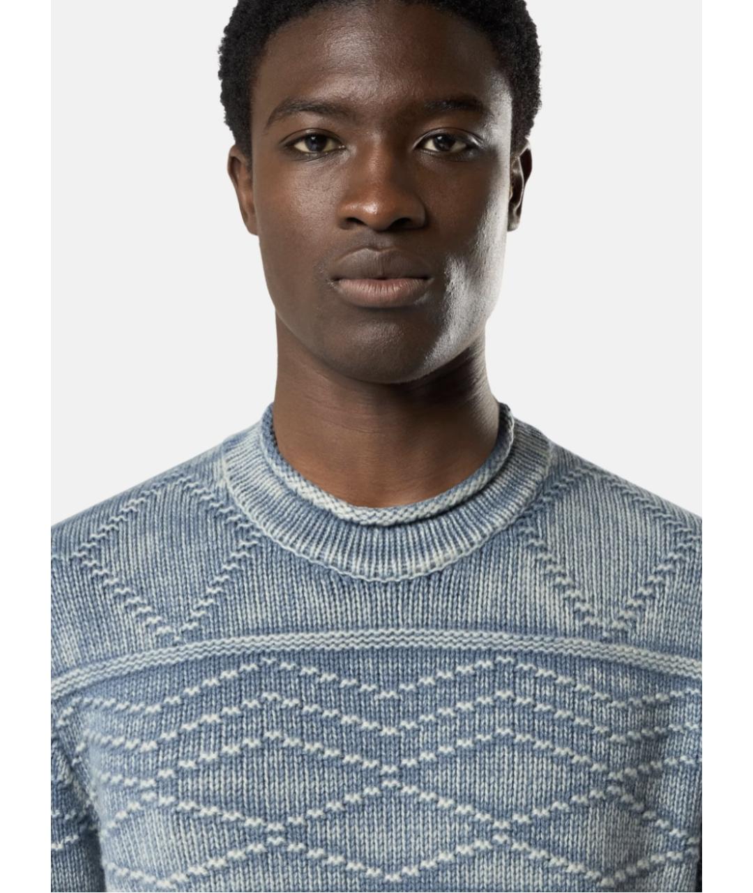 STONE ISLAND Синий кашемировый джемпер / свитер, фото 5