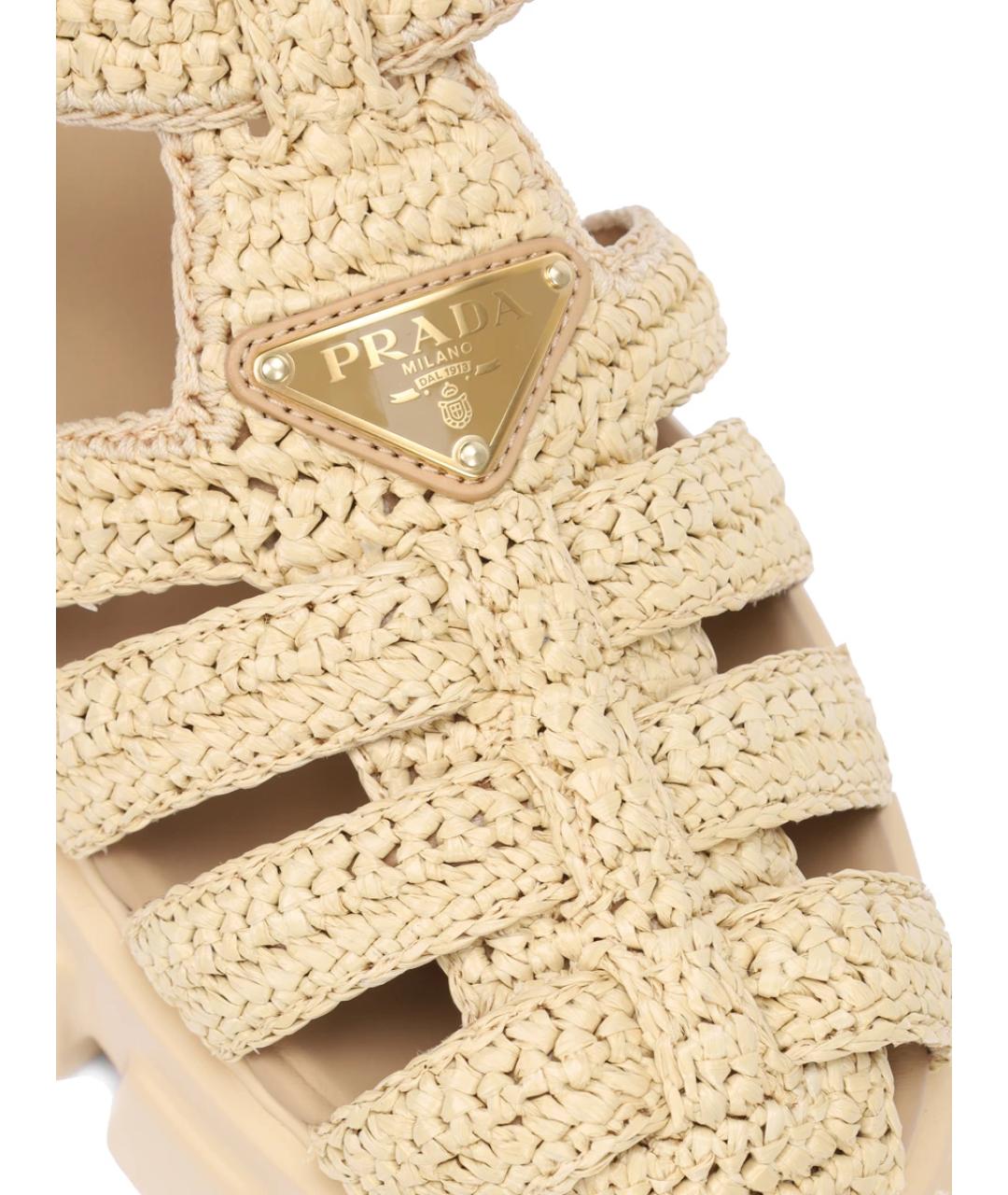 PRADA Бежевые сандалии, фото 5