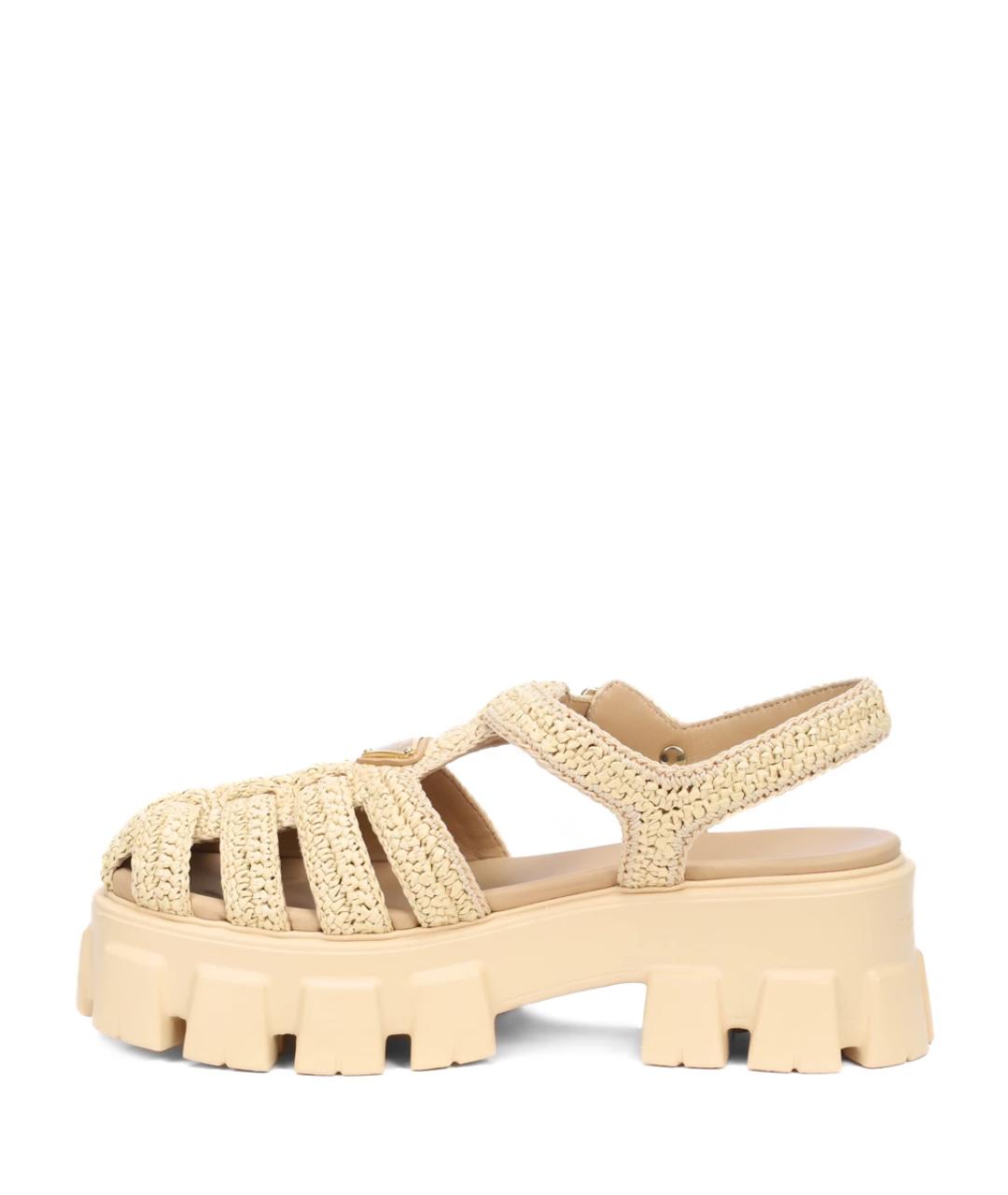 PRADA Бежевые сандалии, фото 3