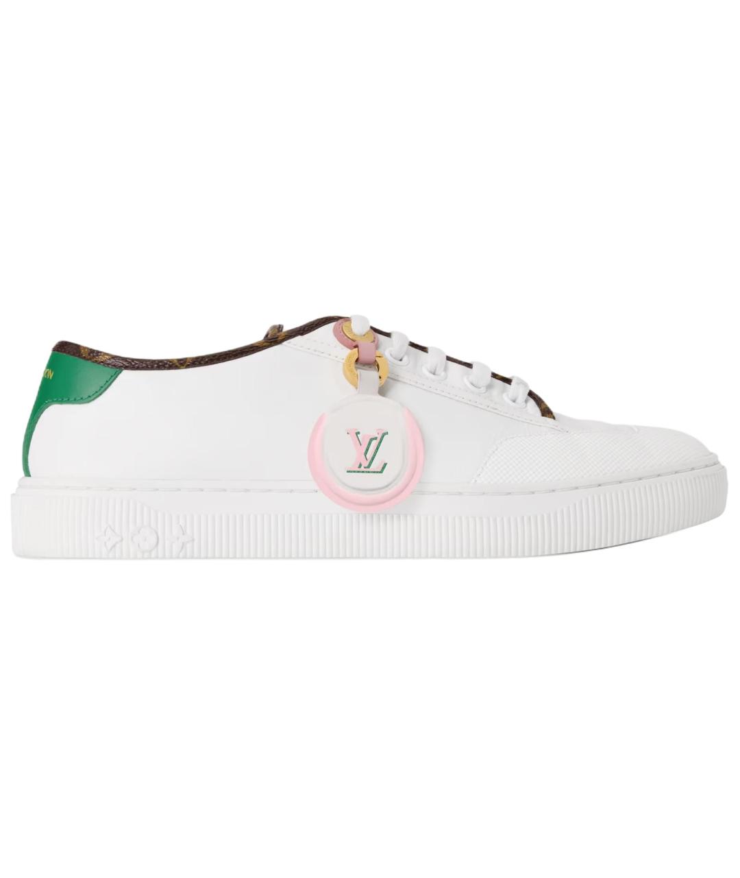 LOUIS VUITTON Белые кожаные кроссовки, фото 6