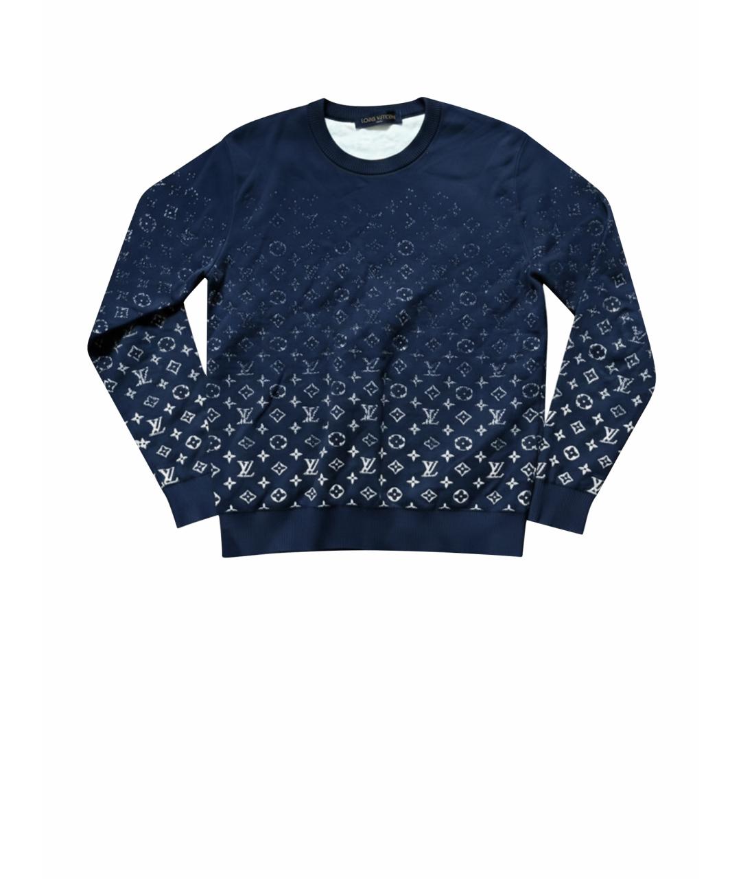 LOUIS VUITTON Синий хлопковый джемпер / свитер, фото 1