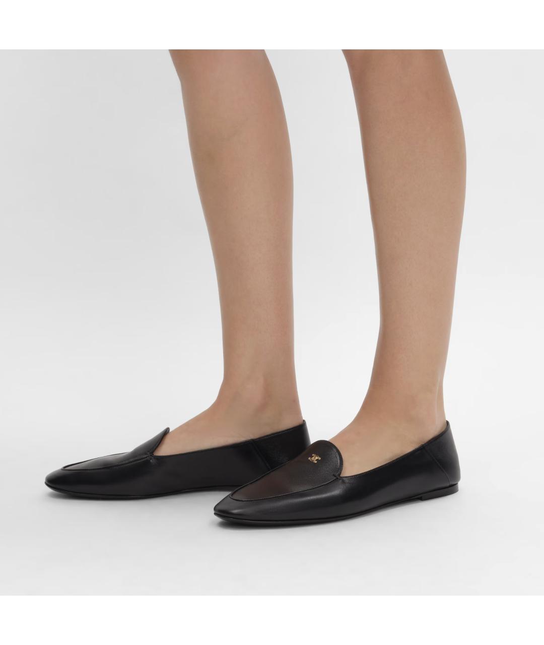 CELINE Черные кожаные лоферы, фото 5