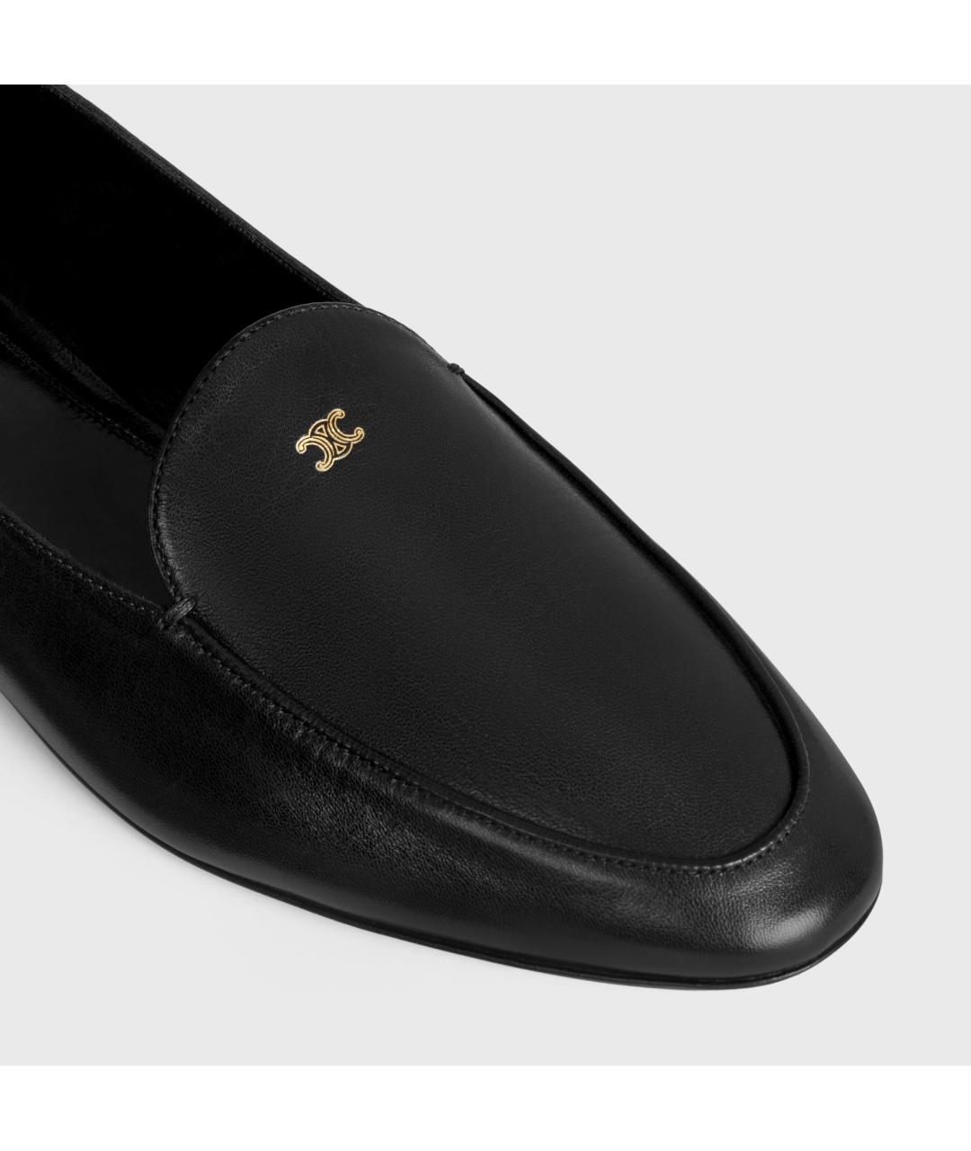 CELINE Черные кожаные лоферы, фото 8