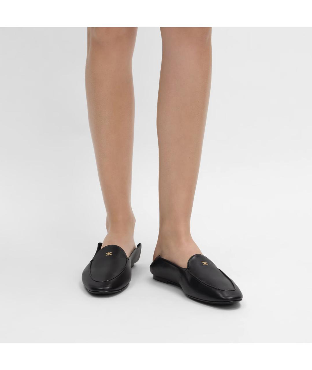 CELINE Черные кожаные лоферы, фото 2