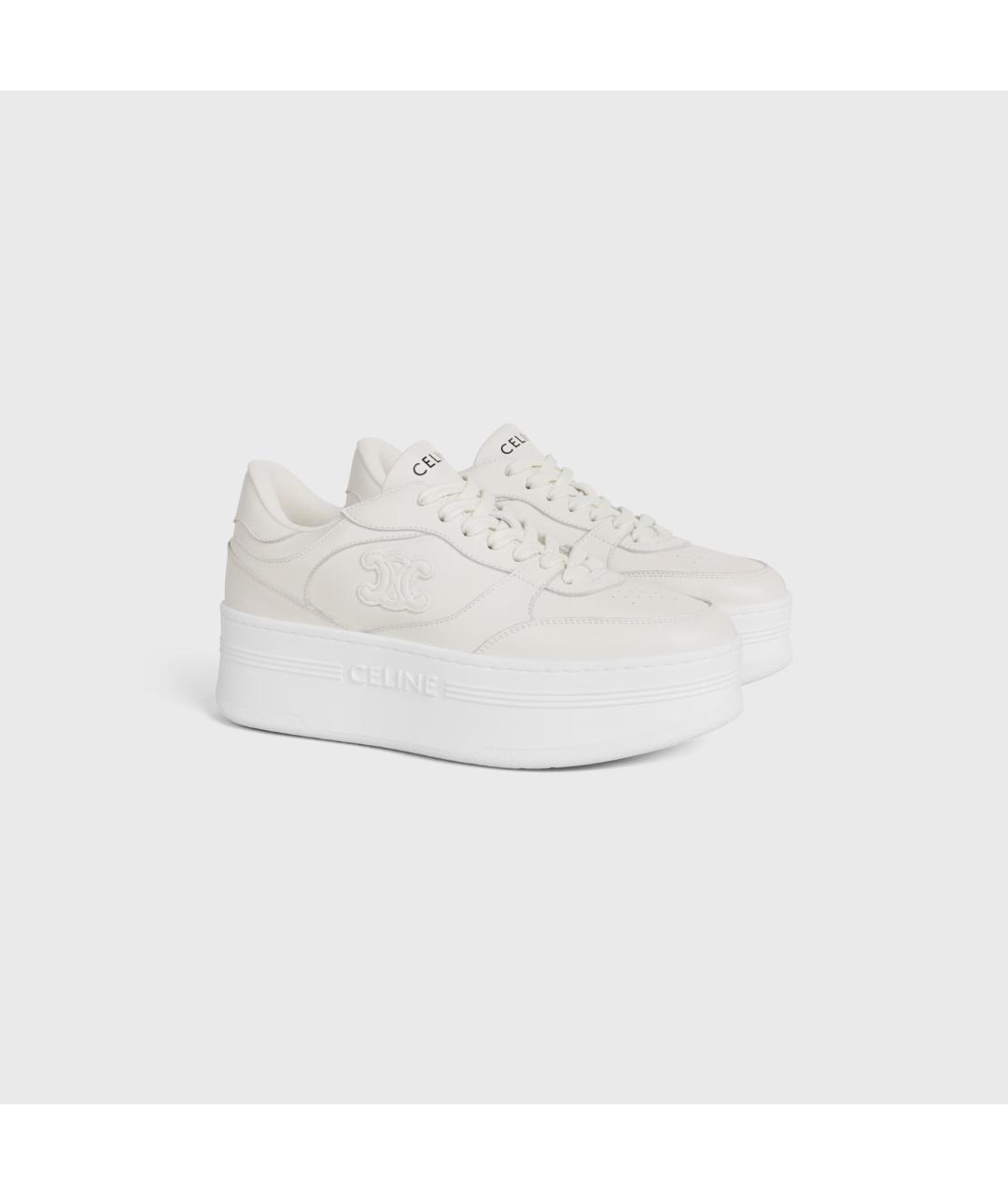 CELINE Белые кожаные кроссовки, фото 2