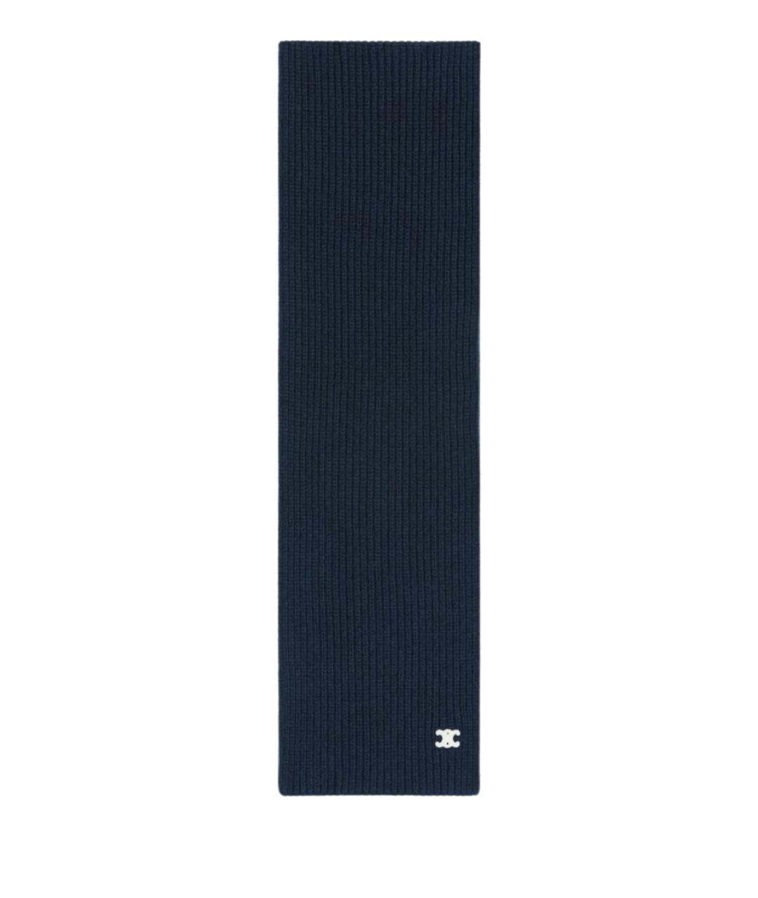 CELINE Темно-синий кашемировый шарф, фото 1