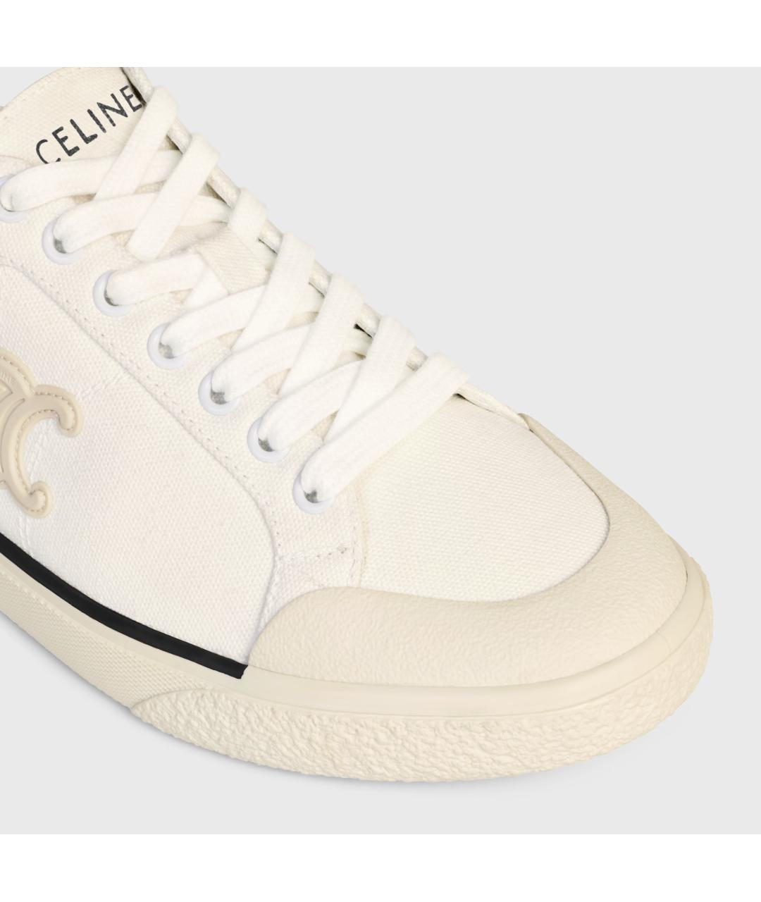 CELINE Белые текстильные кеды, фото 4