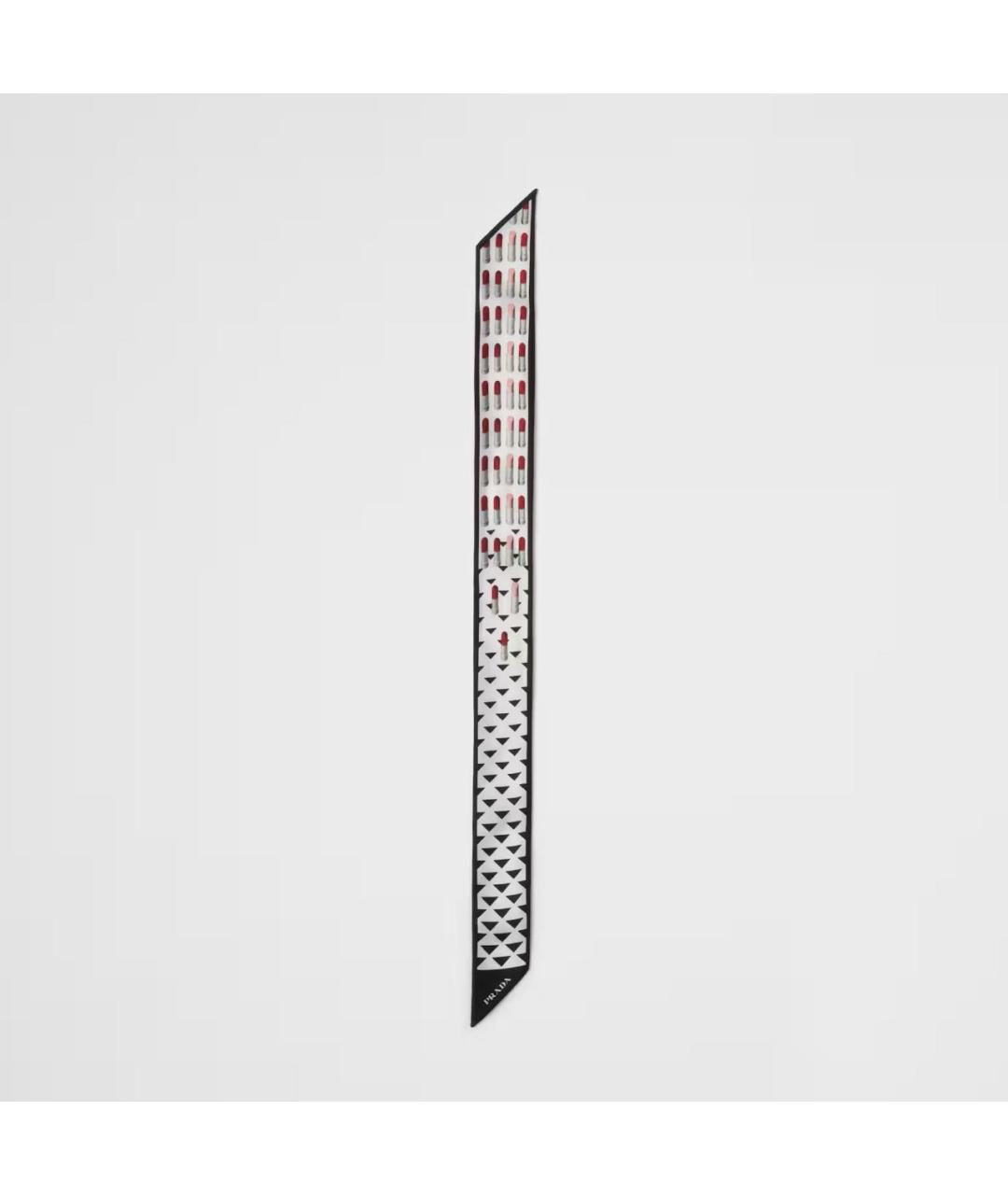 PRADA Черный шелковый шарф, фото 3