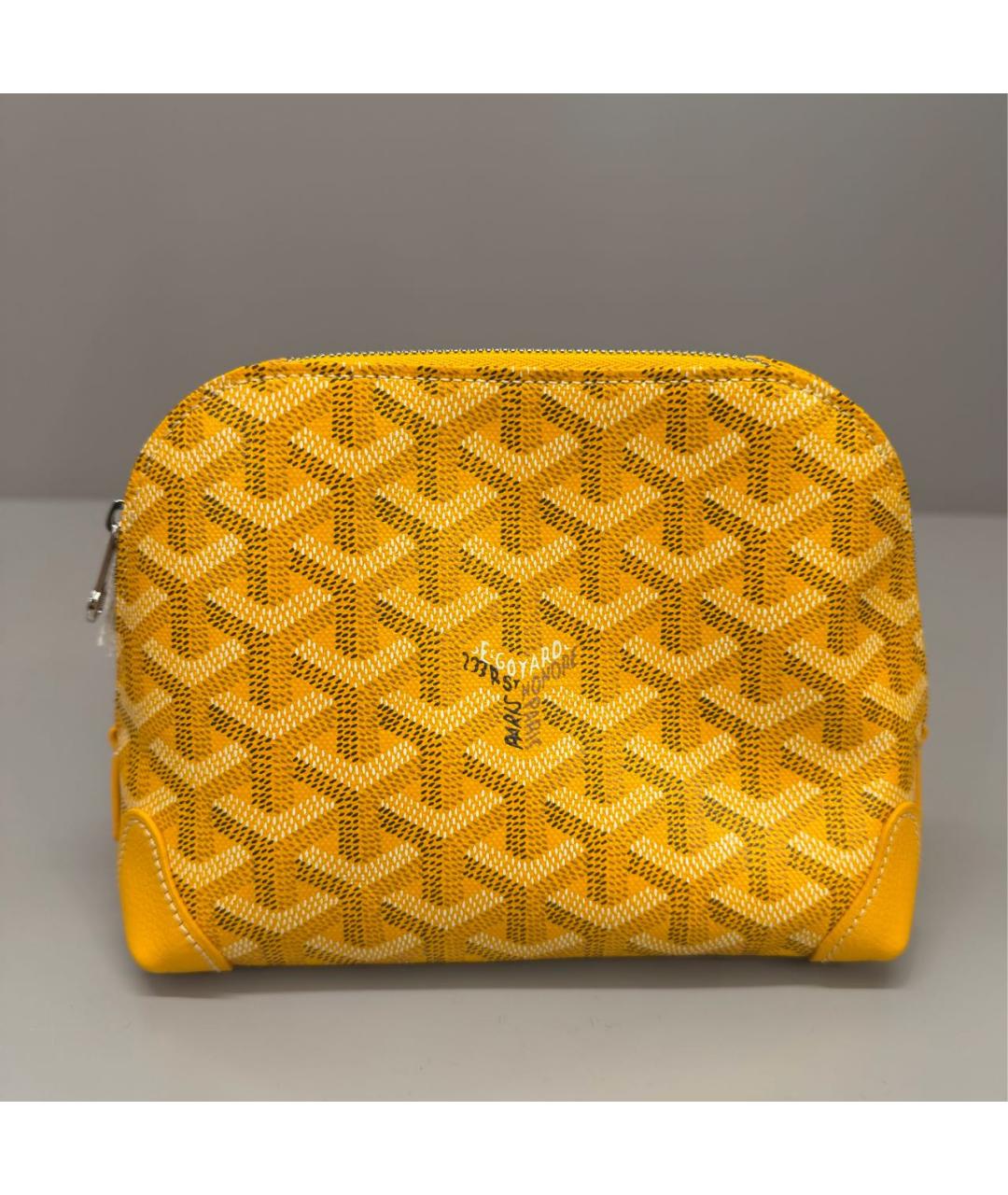 GOYARD Желтая косметичка, фото 6