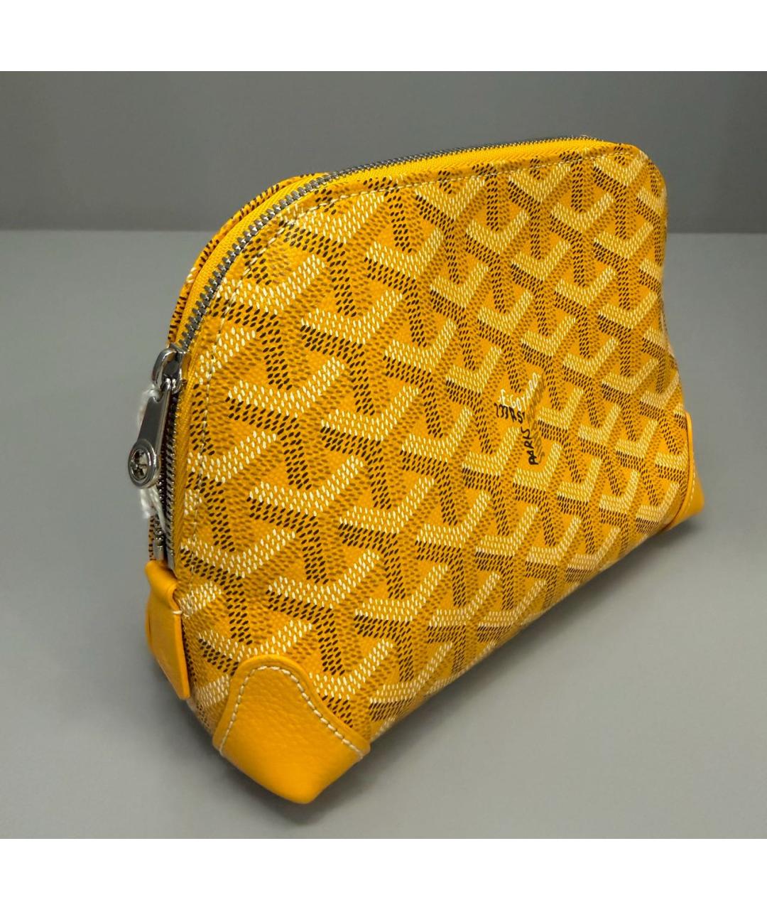 GOYARD Желтая косметичка, фото 2