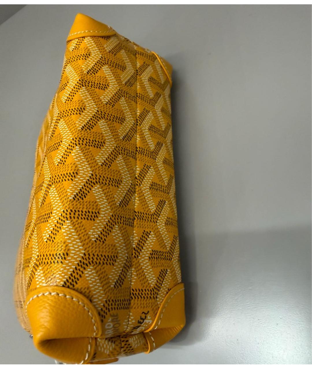 GOYARD Желтая косметичка, фото 5