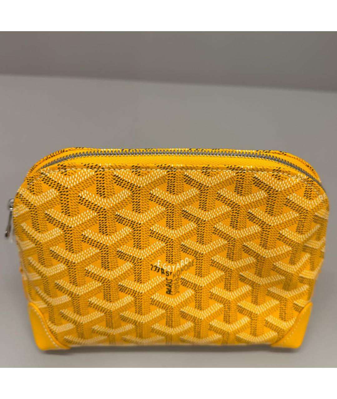 GOYARD Желтая косметичка, фото 3