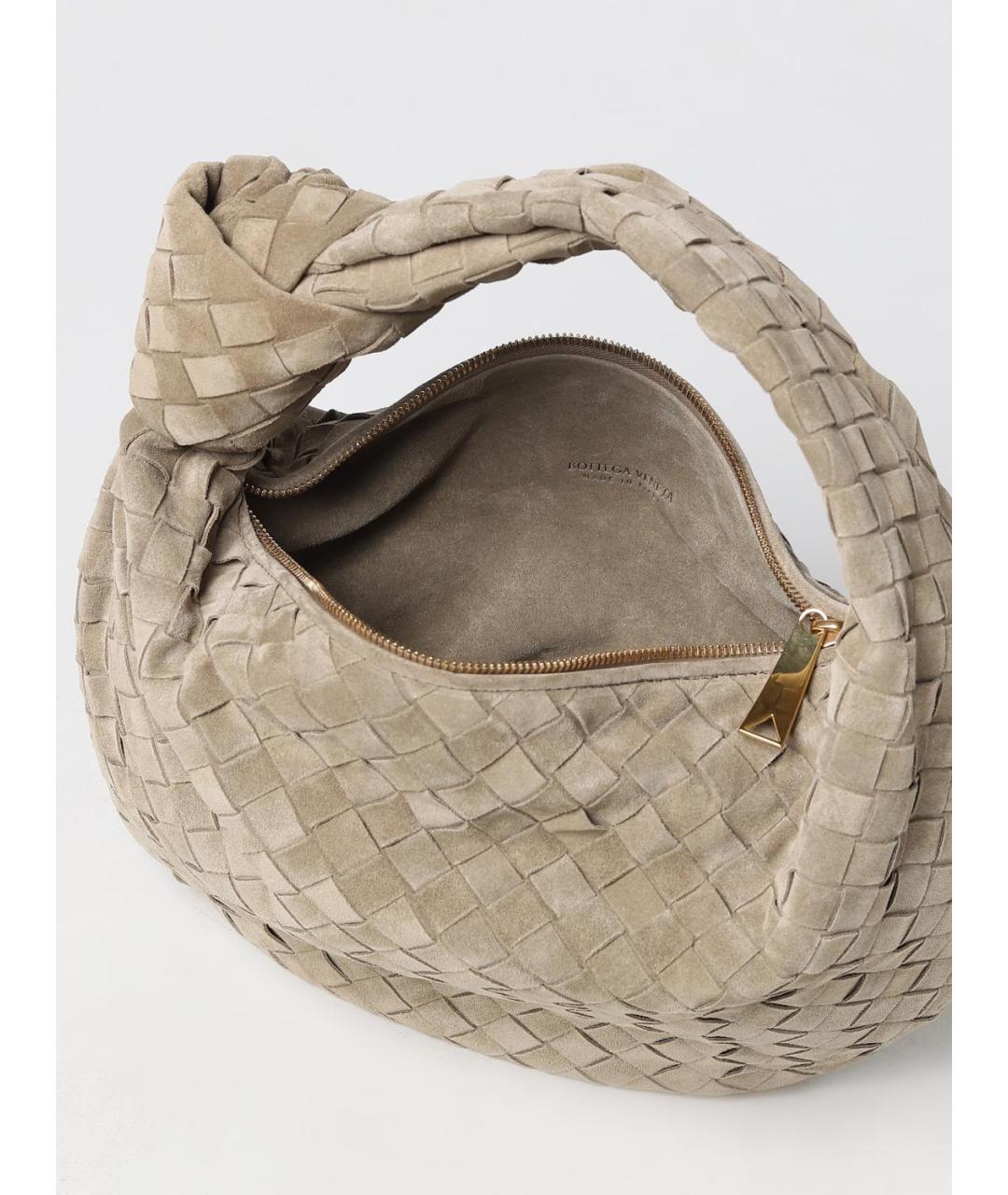 BOTTEGA VENETA Бежевая замшевая сумка через плечо, фото 4