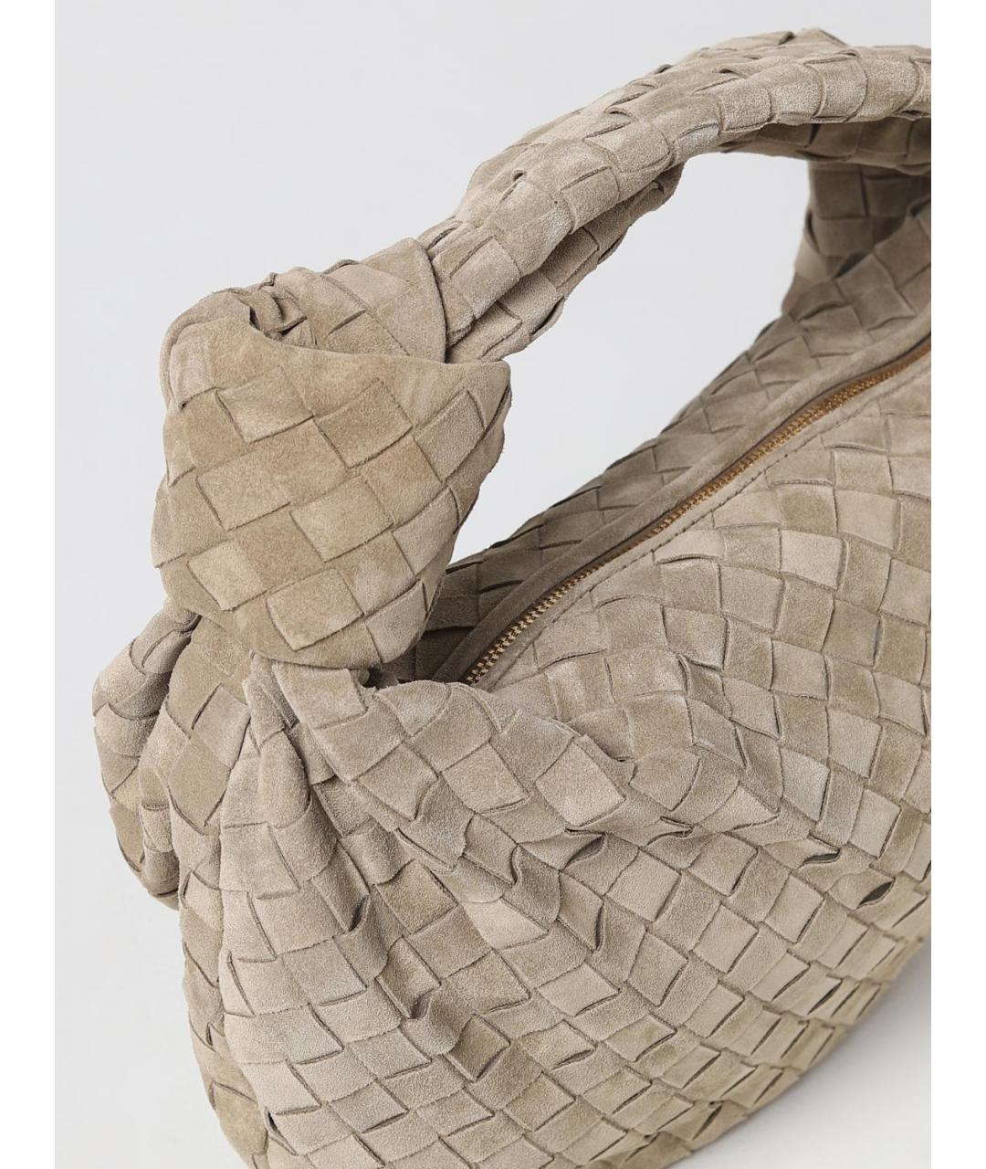 BOTTEGA VENETA Бежевая замшевая сумка через плечо, фото 3