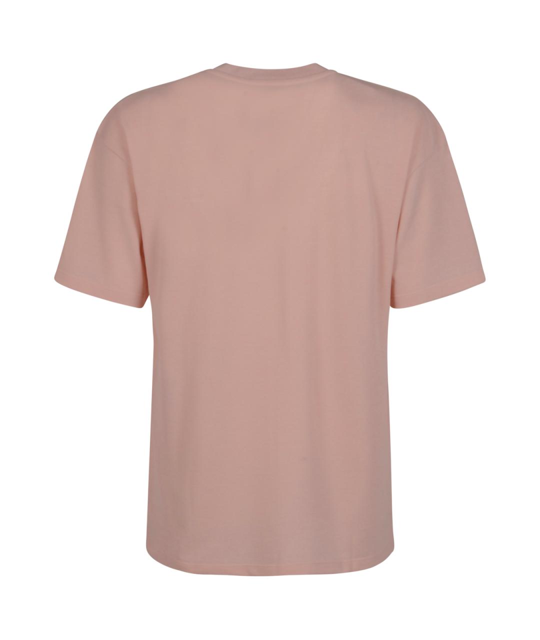SAINT LAURENT Розовая хлопковая футболка, фото 2