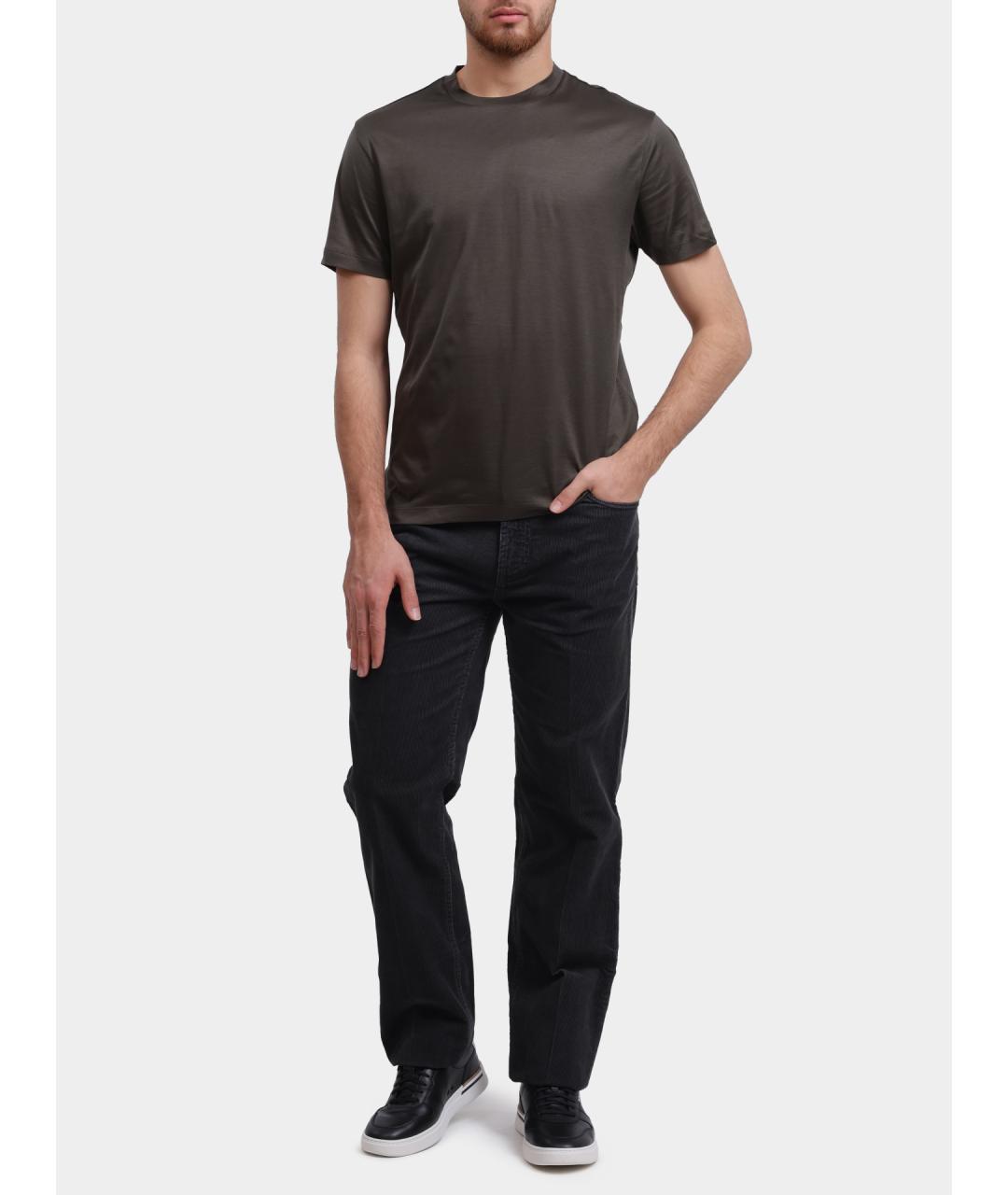 EMPORIO ARMANI Хаки футболка, фото 2