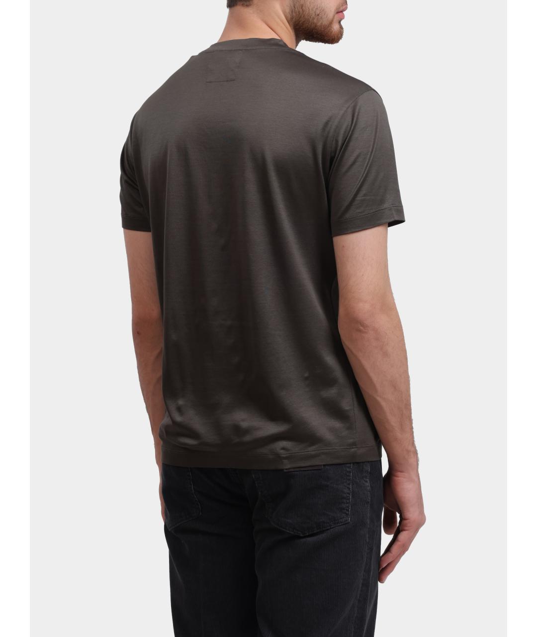 EMPORIO ARMANI Хаки футболка, фото 5
