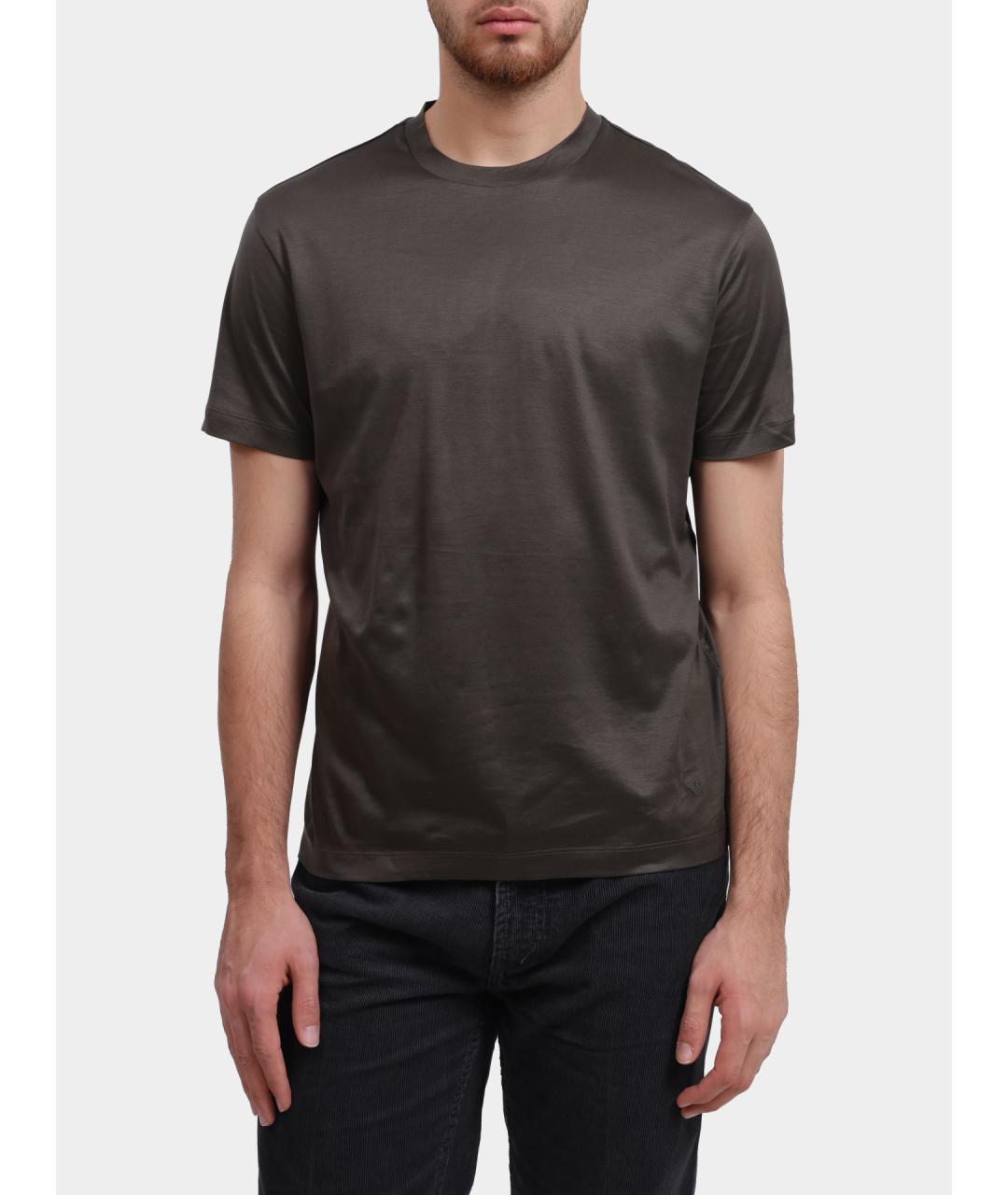 EMPORIO ARMANI Хаки футболка, фото 6