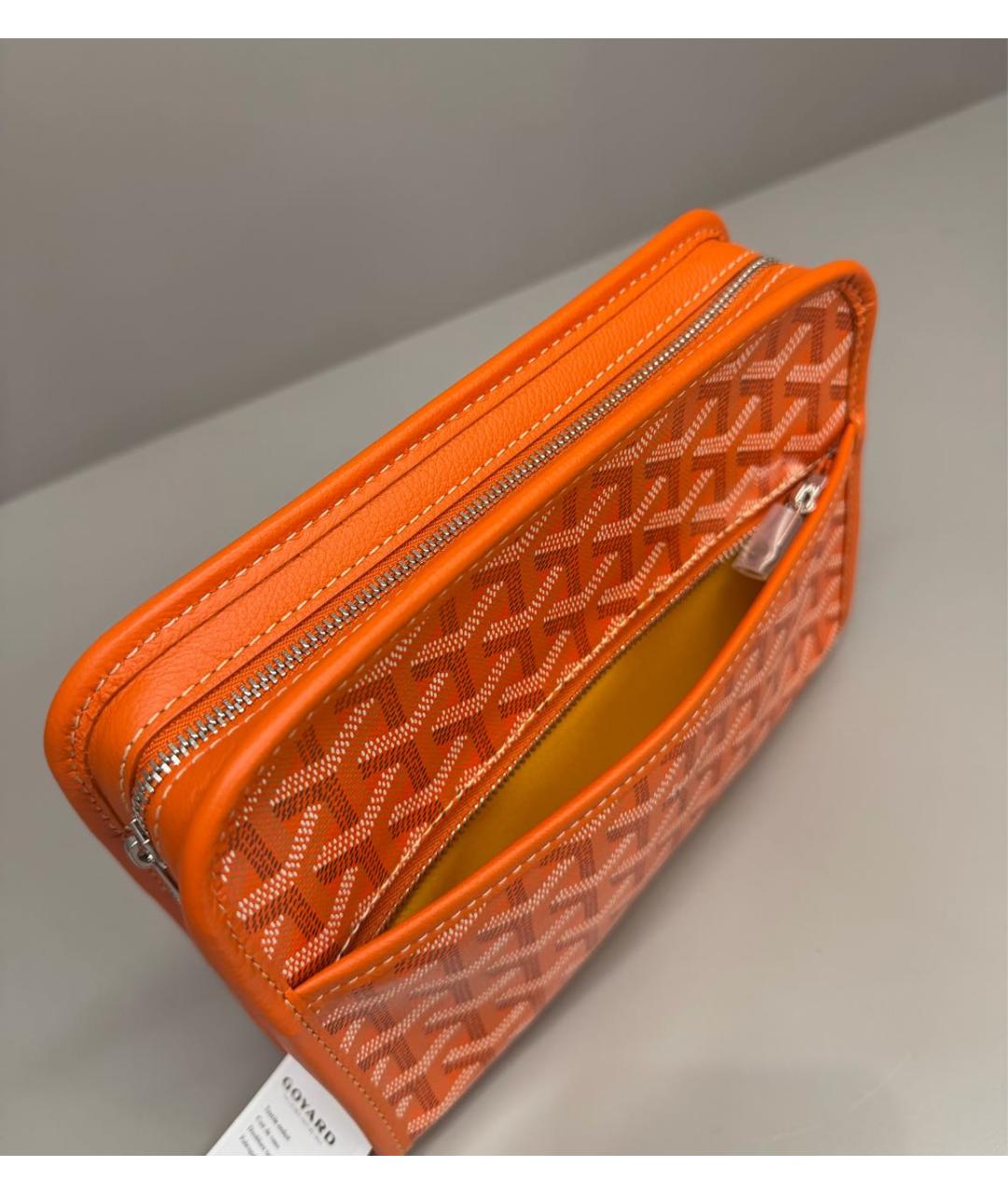 GOYARD Оранжевая барсетка, фото 3