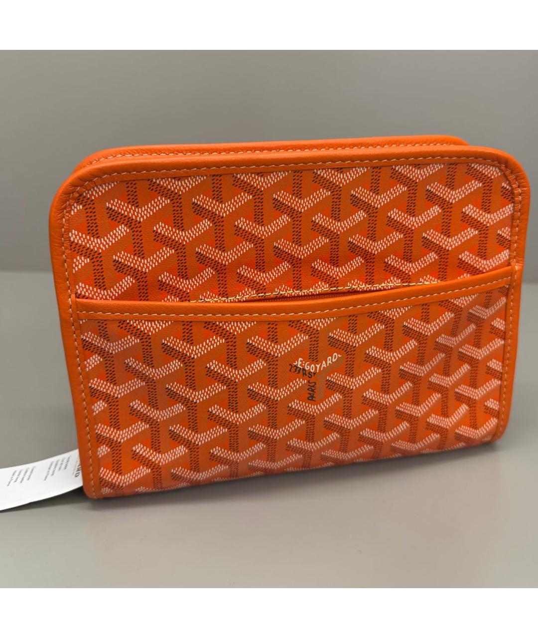 GOYARD Оранжевая барсетка, фото 6