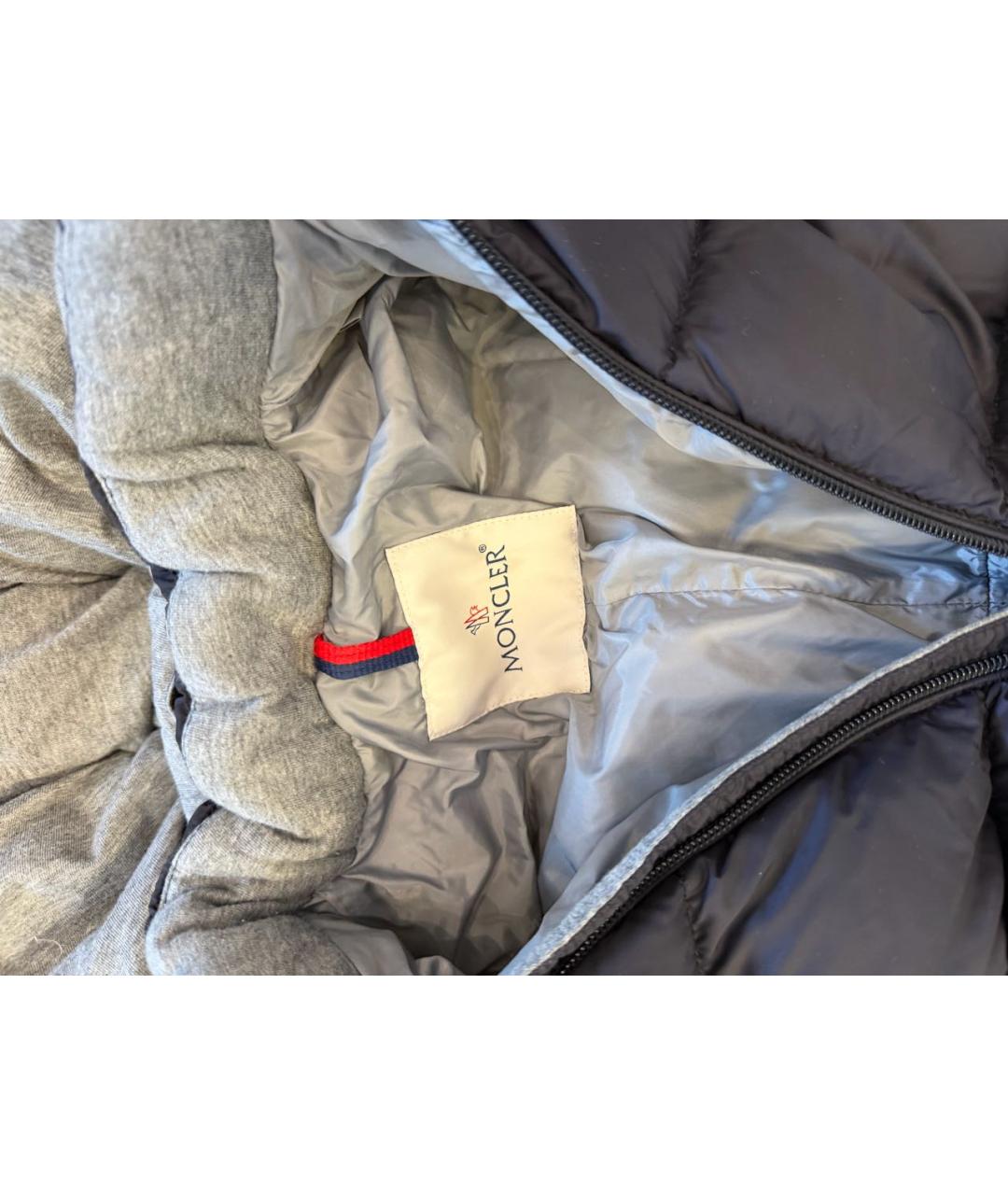 MONCLER KIDS Темно-синий полиэстеровый комбинезон, фото 3