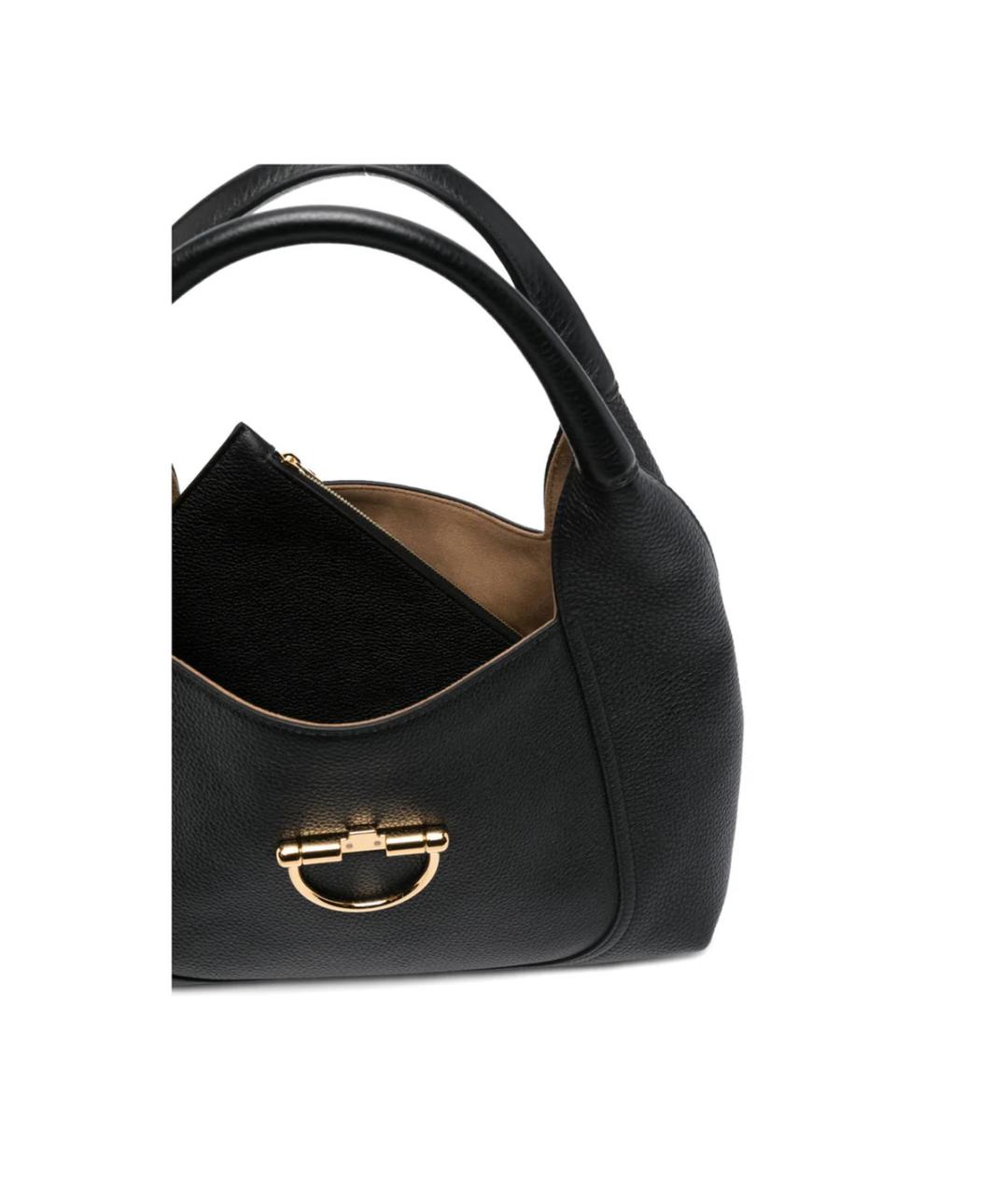 GUCCI Черная кожаная сумка через плечо, фото 2