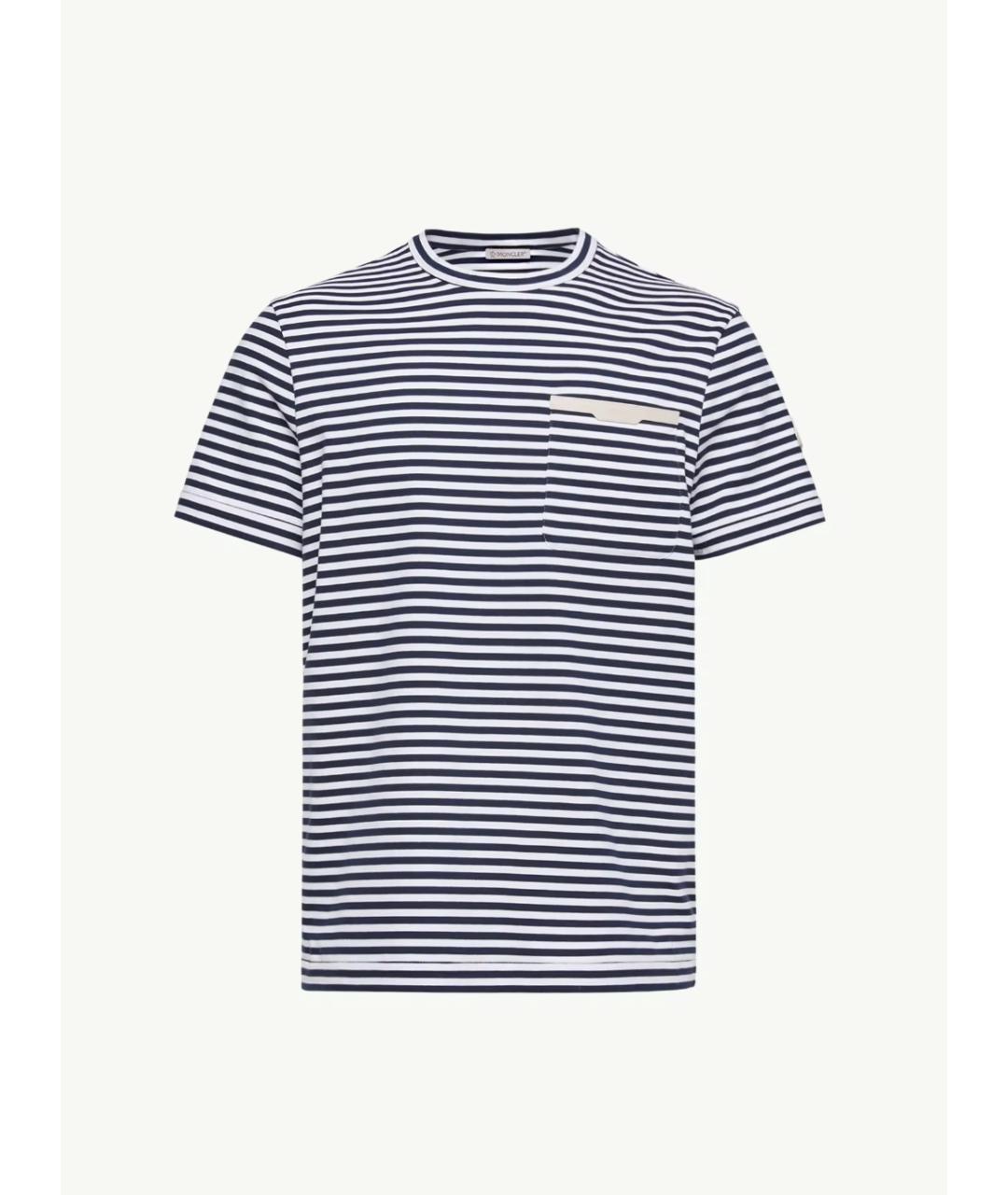 MONCLER Синяя хлопковая футболка, фото 6