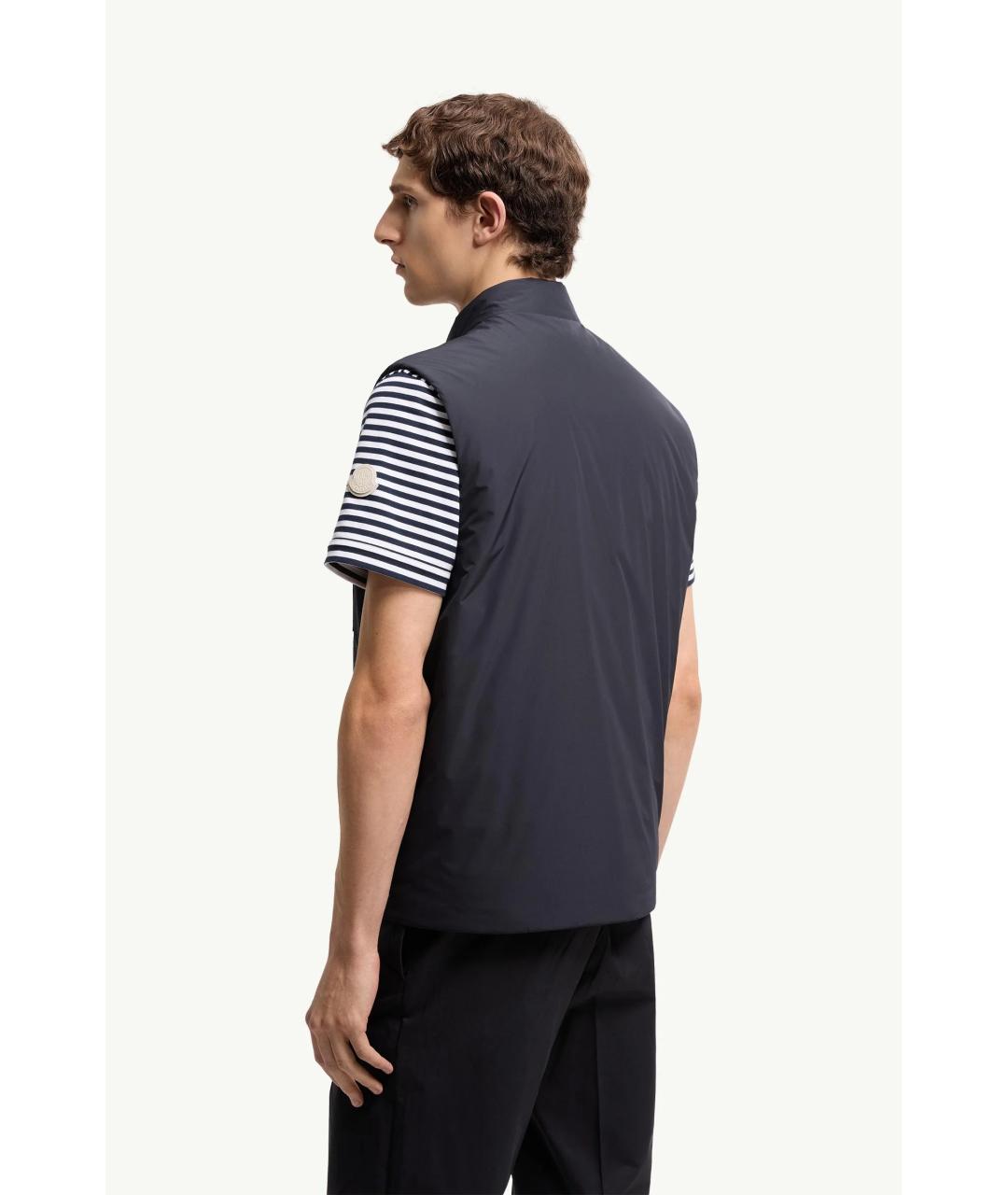 MONCLER Темно-синий жилет, фото 5