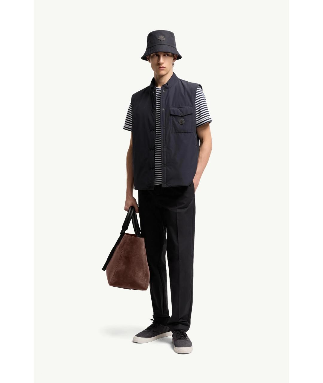 MONCLER Темно-синий жилет, фото 2