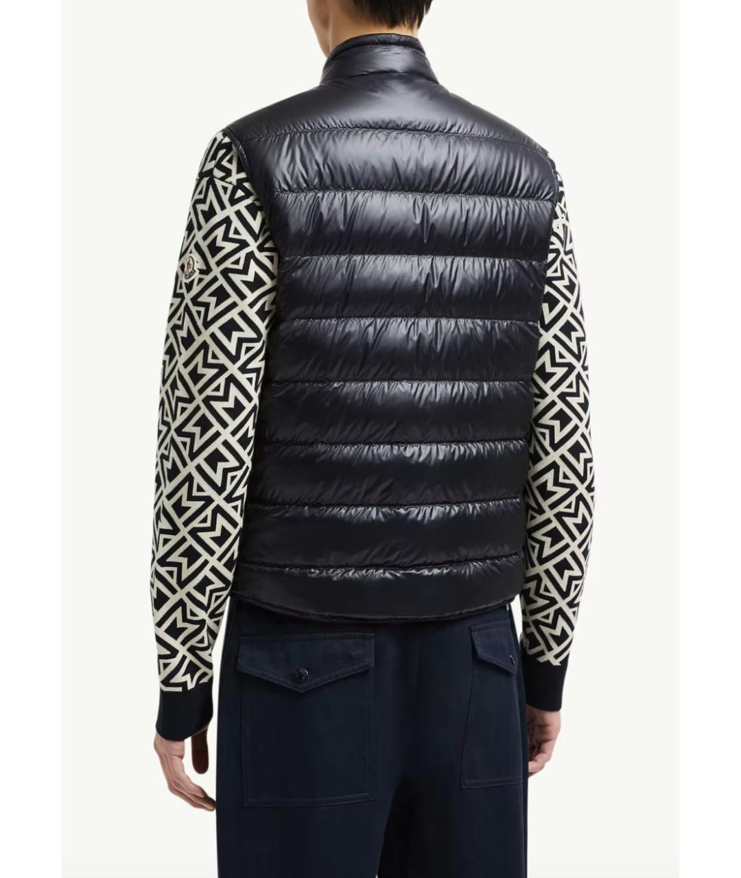 MONCLER Темно-синий полиамидовый жилет, фото 4